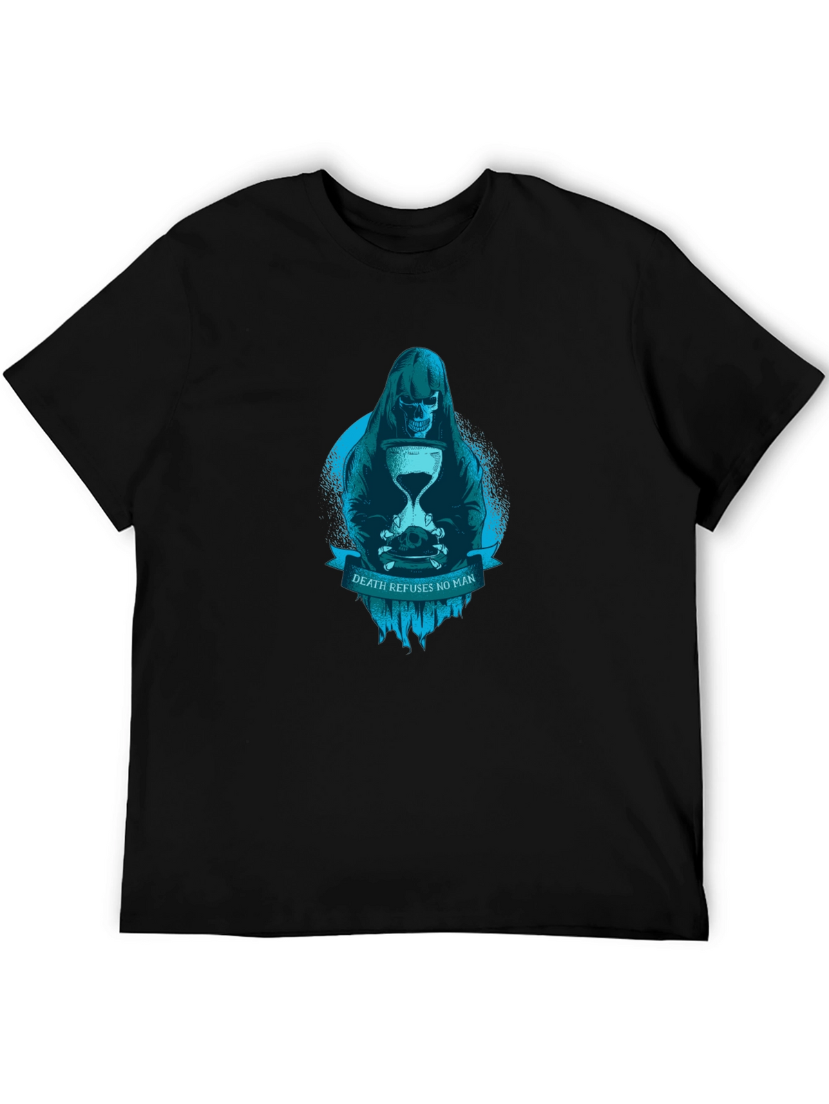 Grim Reaper Death Refuses No Man Graphic T-Shirt