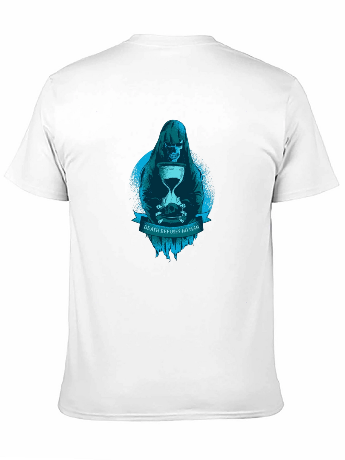 Grim Reaper Death Refuses No Man Graphic T-Shirt