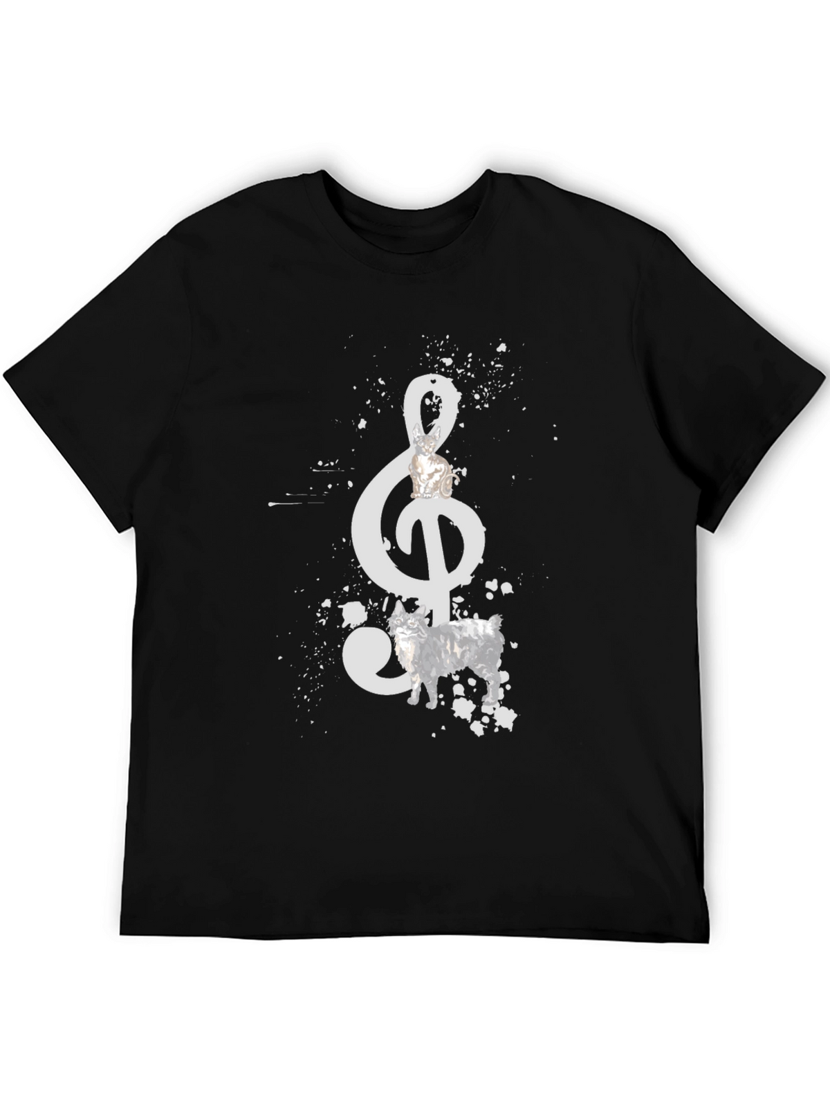 Musical Note Dog Graphic Tee