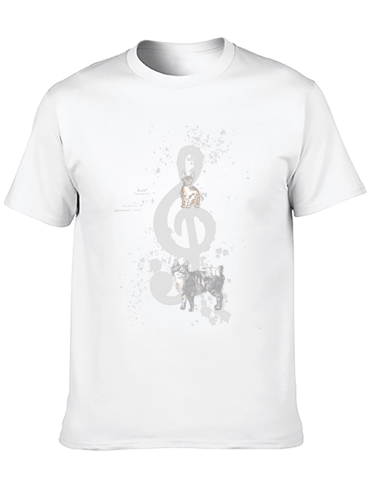 Musical Note Dog Graphic Tee
