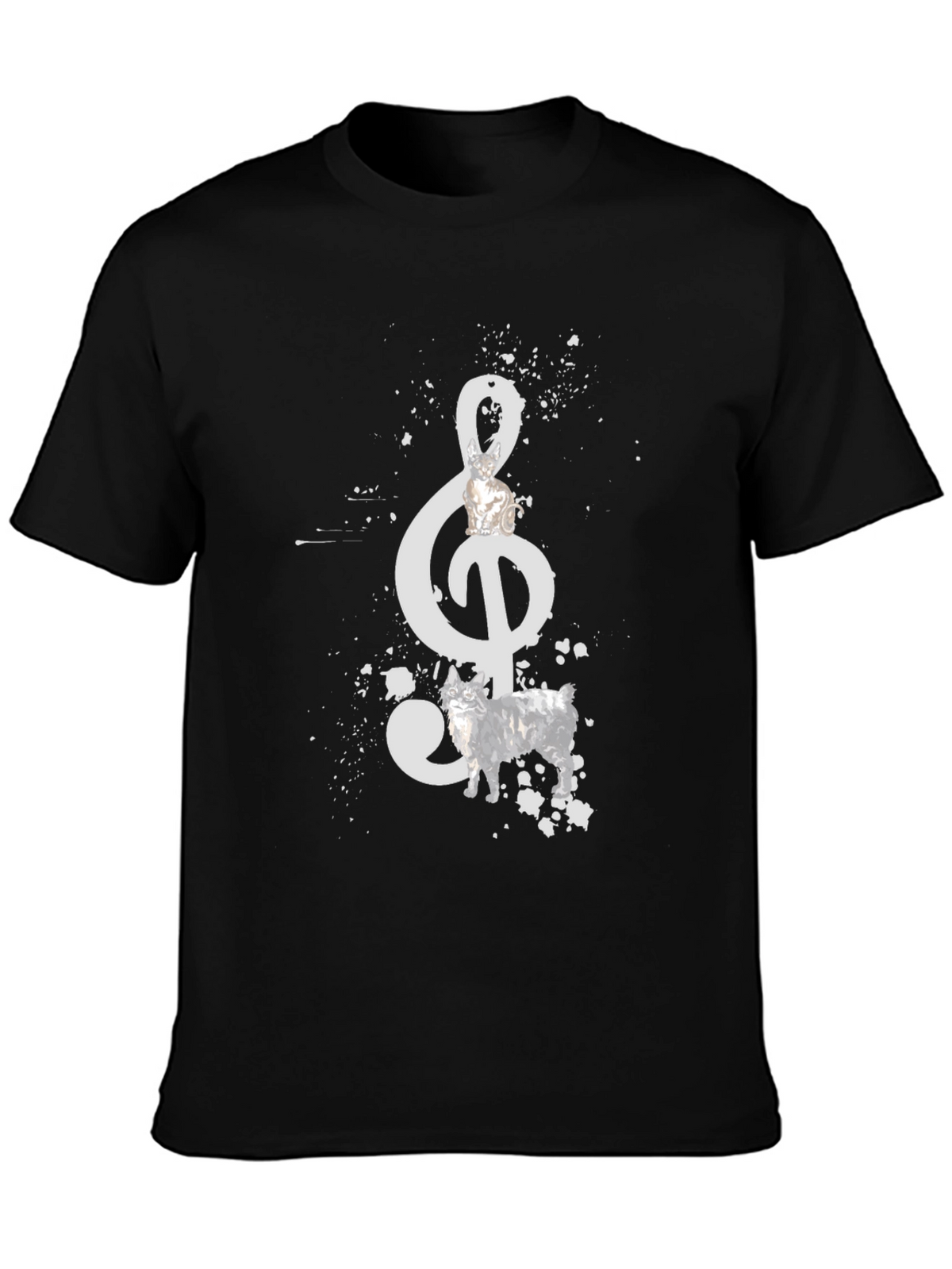 Musical Note Dog Graphic Tee