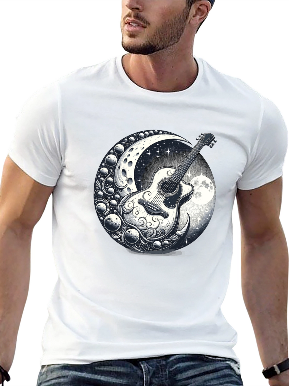 Guitar Moon Graphic Tee