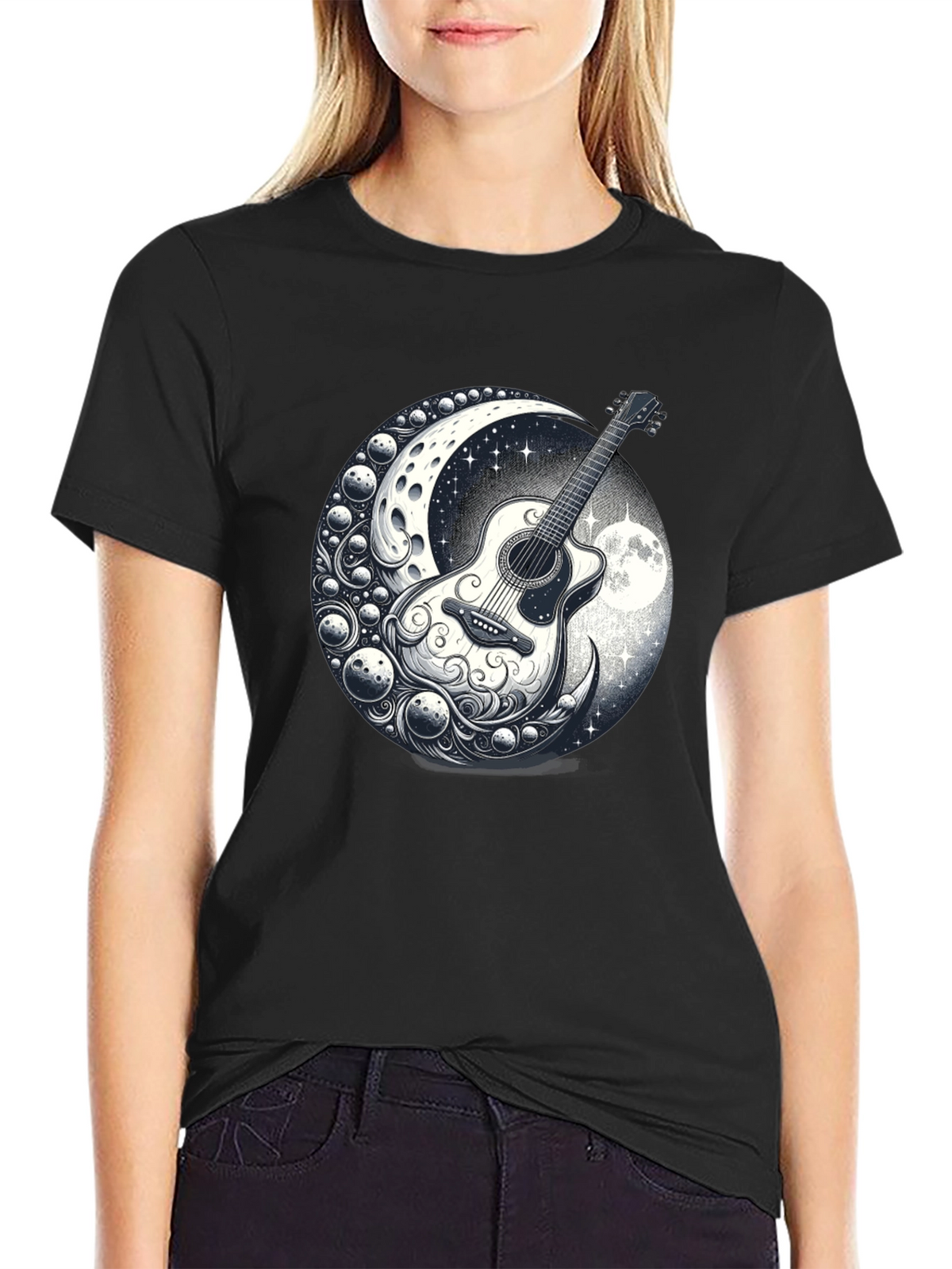 Guitar Moon Graphic Tee