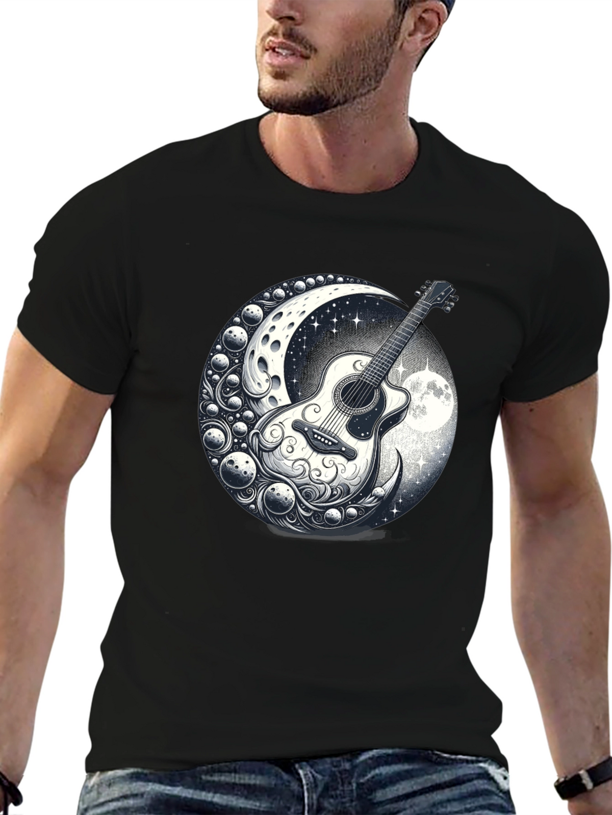 Guitar Moon Graphic Tee