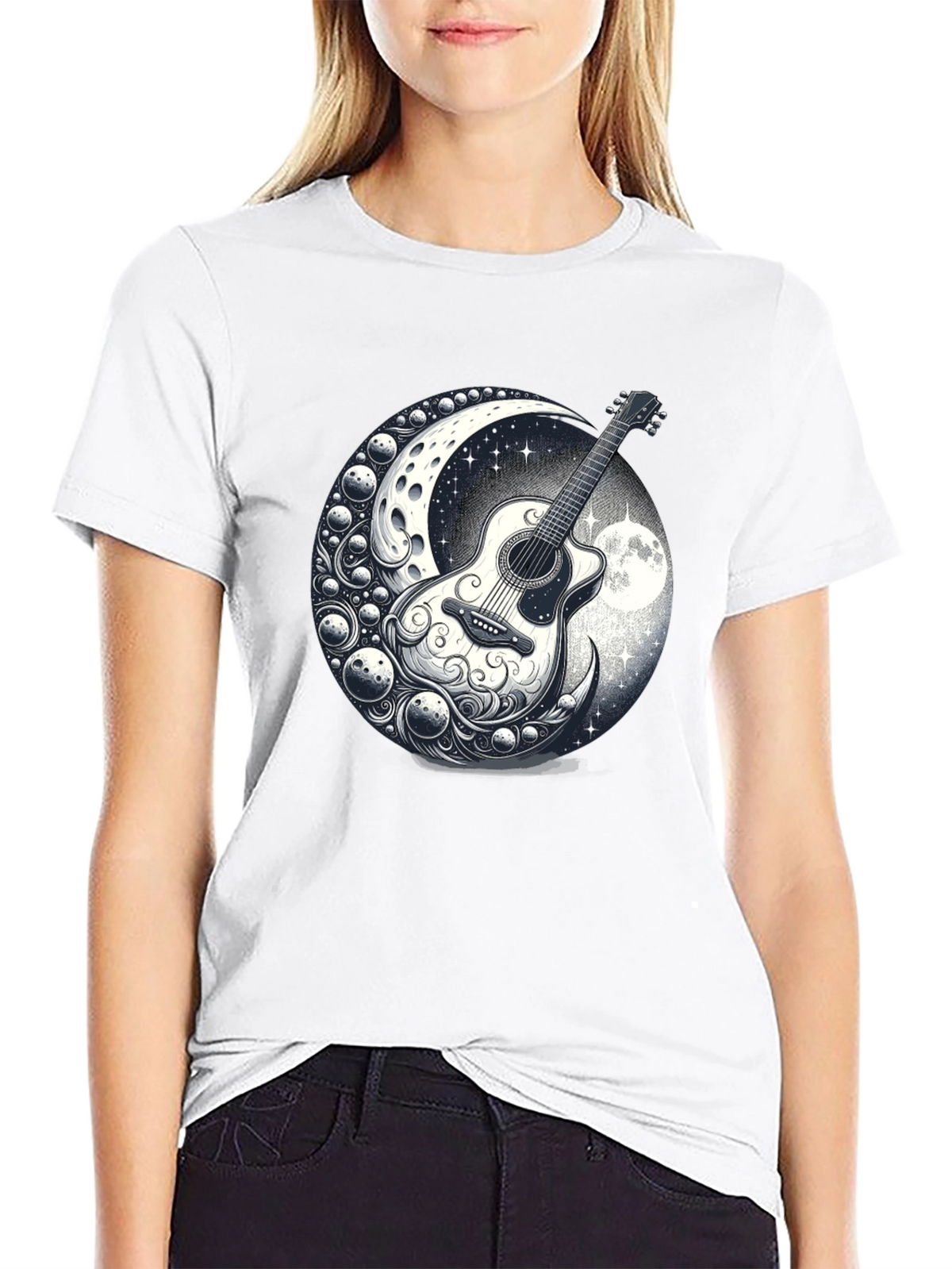 Guitar Moon Graphic Tee