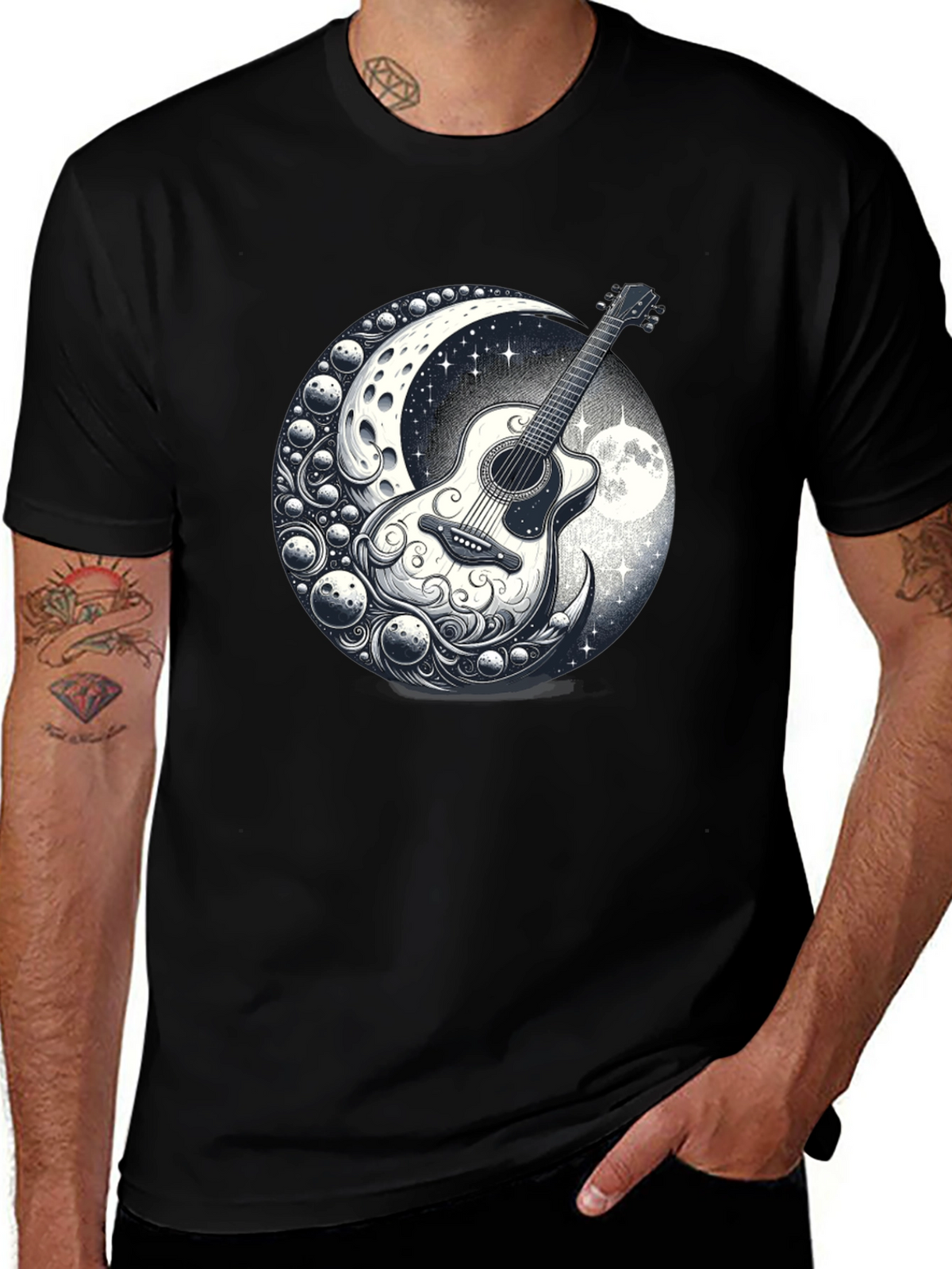 Guitar Moon Graphic Tee
