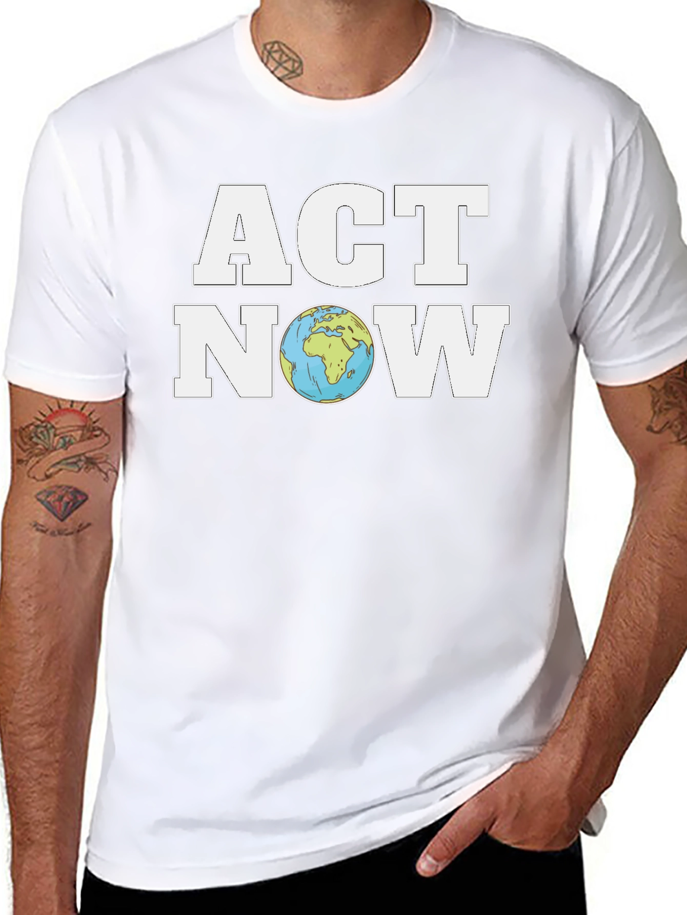 Act Now Earth Graphic T-Shirt