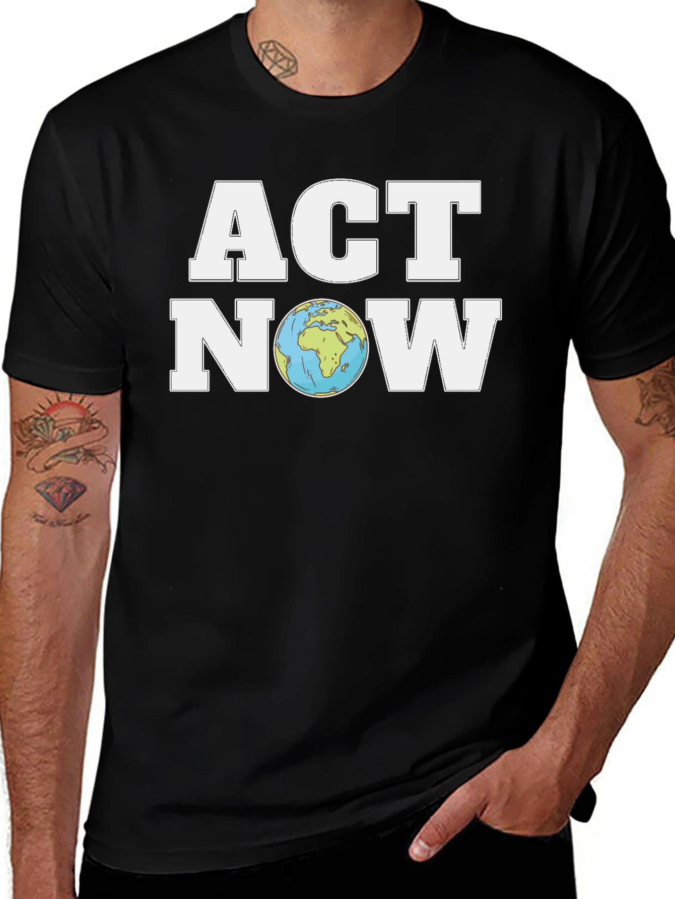 Act Now Earth Graphic T-Shirt