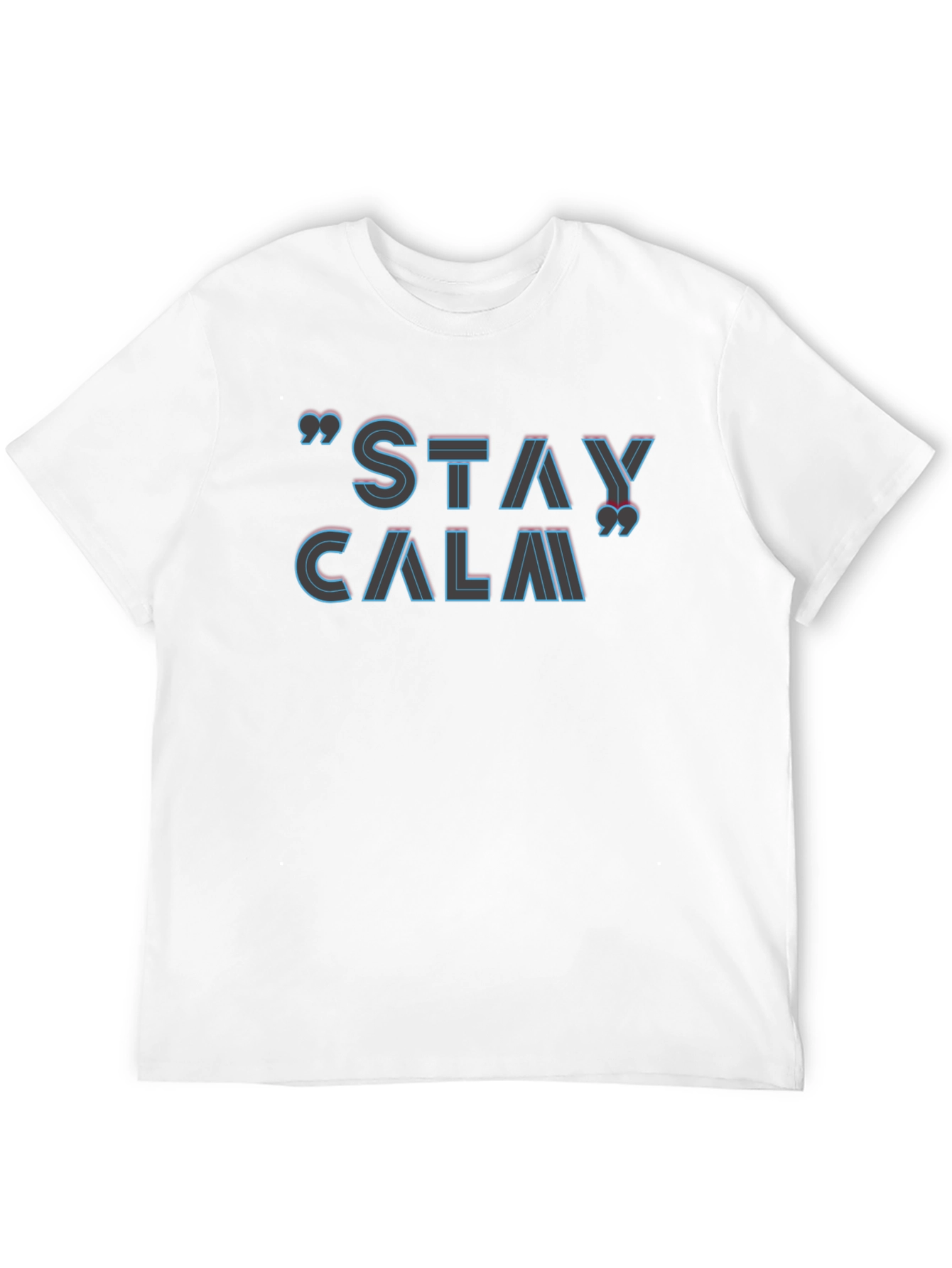 Stay Calm Graphic Black T-Shirt