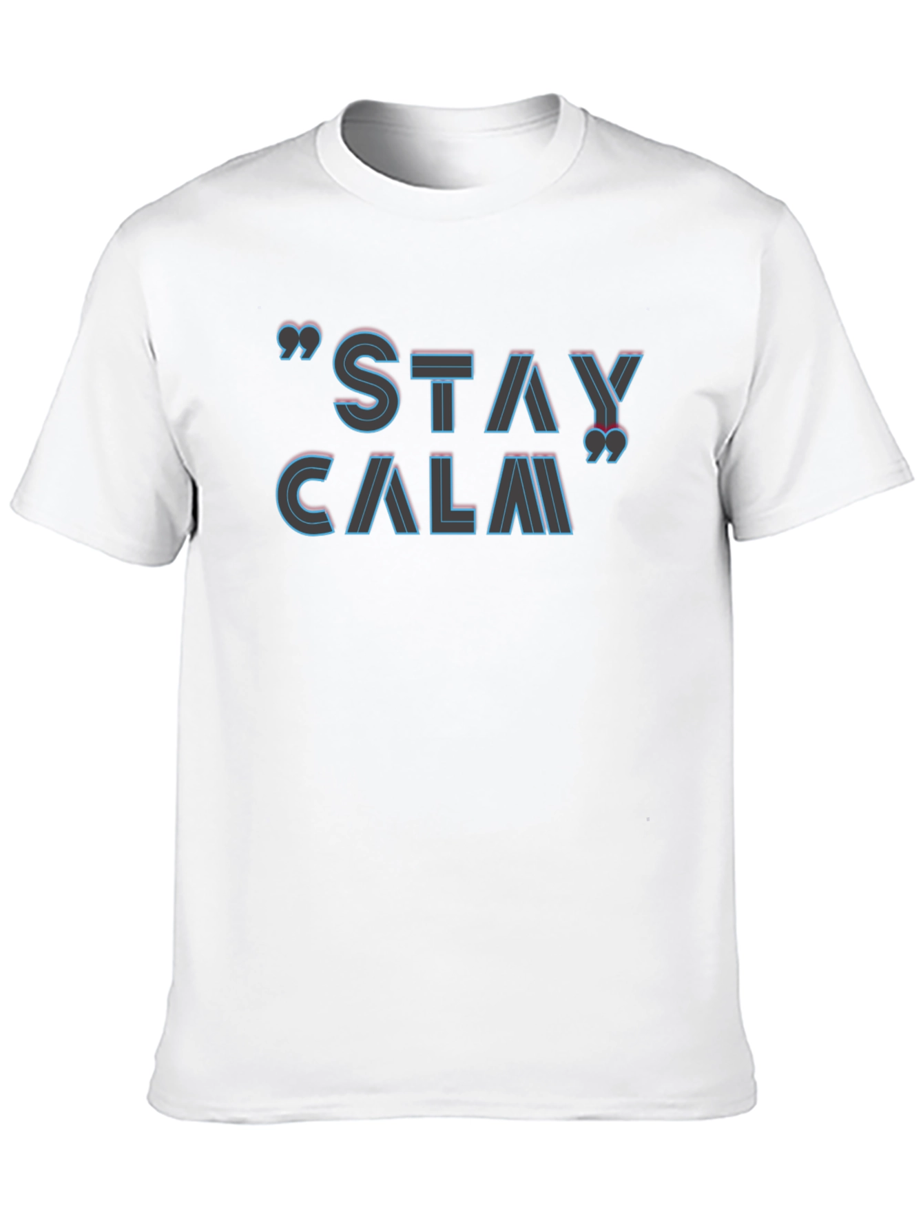 Stay Calm Graphic Black T-Shirt