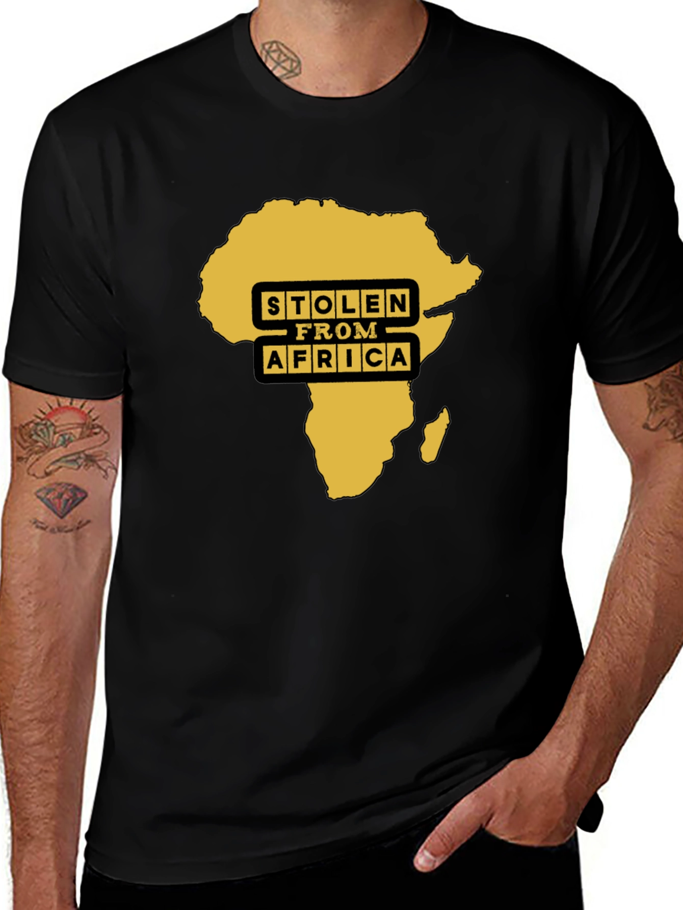 Stolen From Africa Graphic Tee - Black