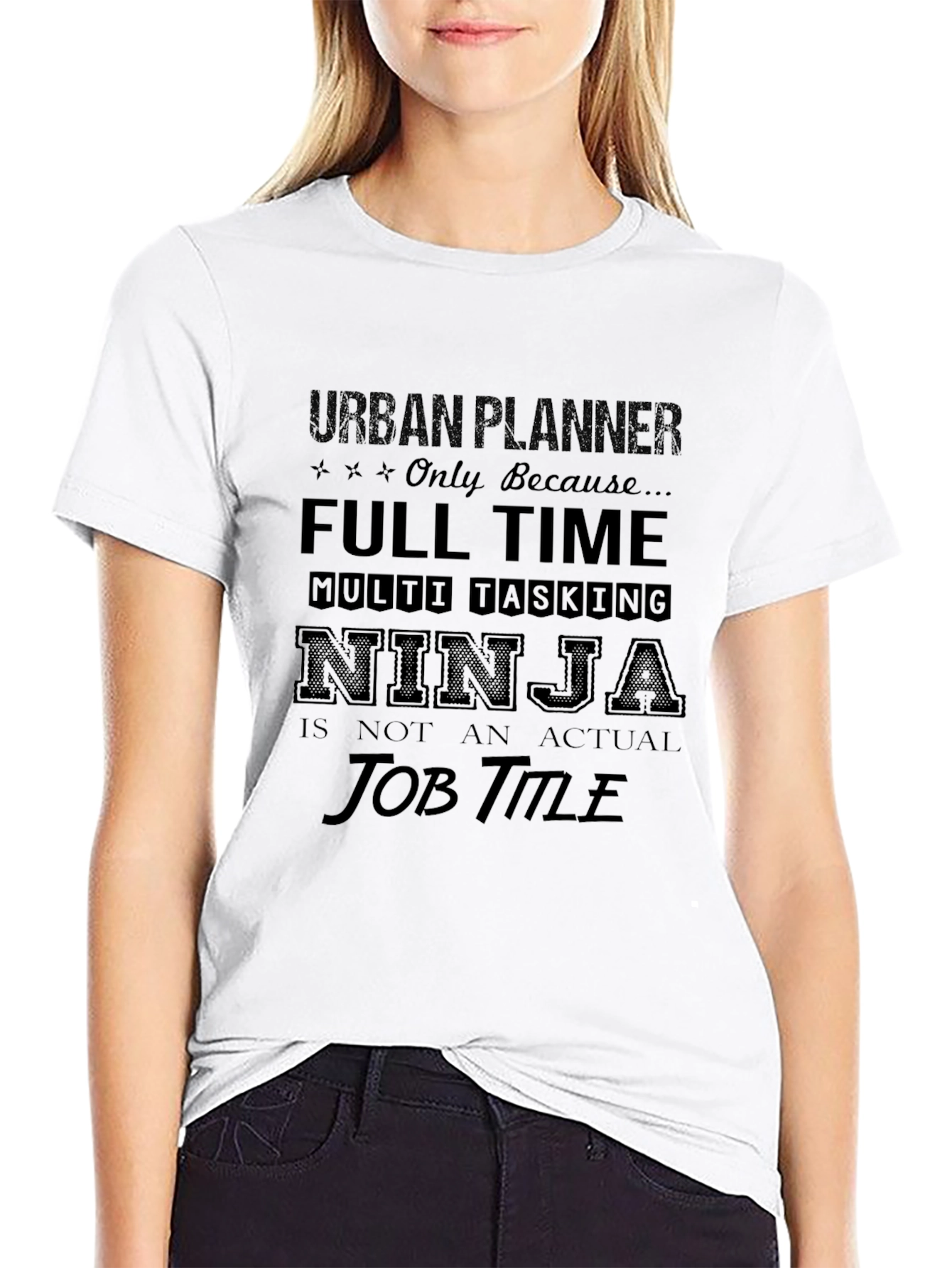 Urban Planner Ninja Job Title T-Shirt