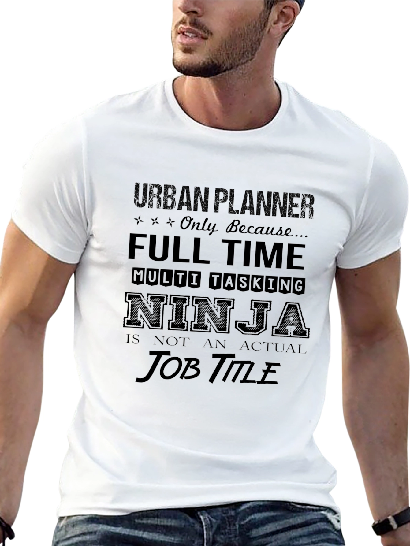 Urban Planner Ninja Job Title T-Shirt