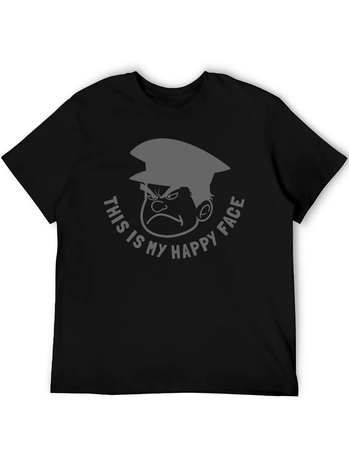 Grumpy Cartoon Character Graphic T-Shirt