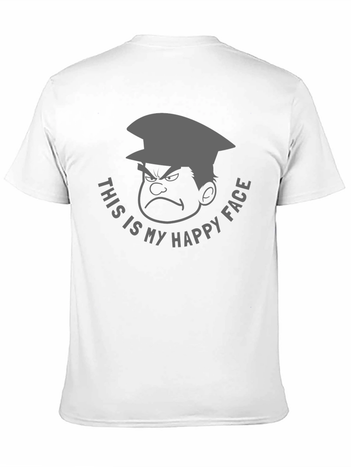 Grumpy Cartoon Character Graphic T-Shirt