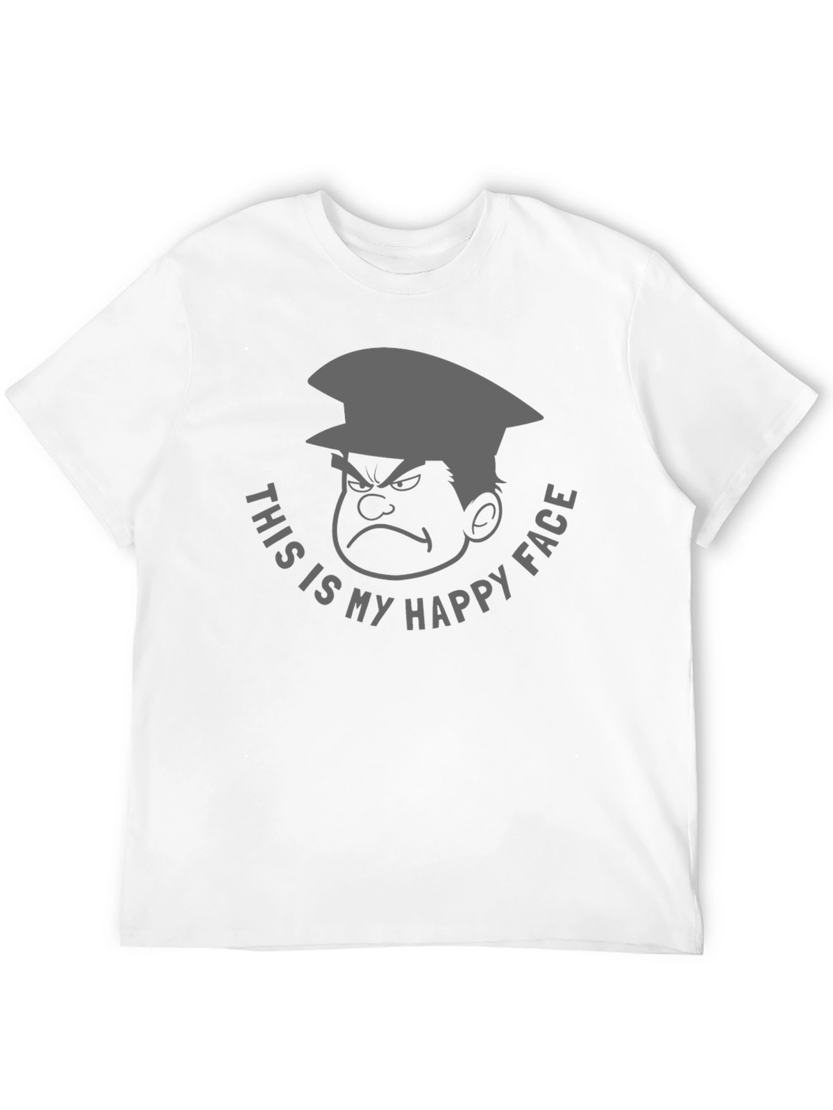 Grumpy Cartoon Character Graphic T-Shirt