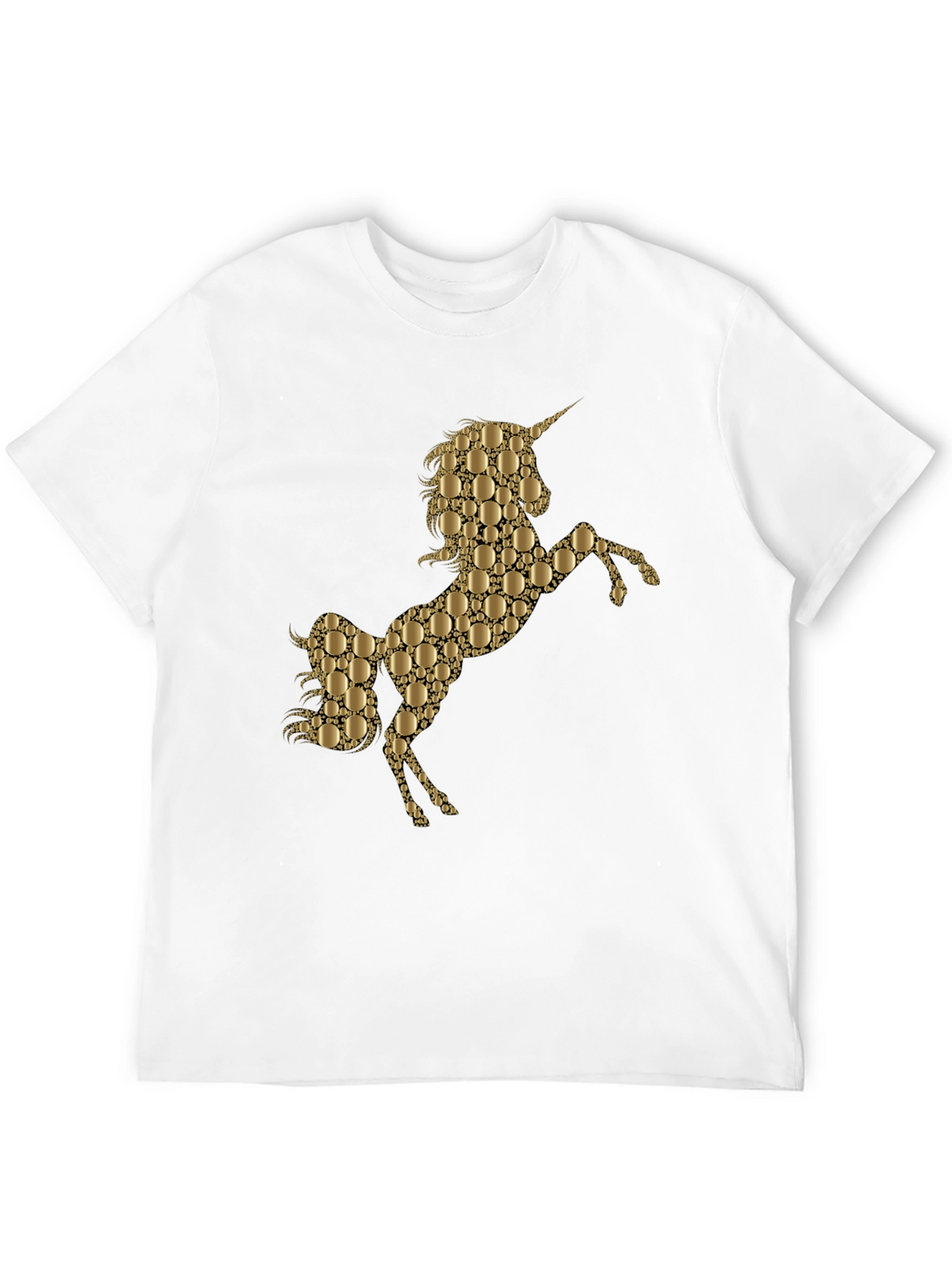 Gold Unicorn Graphic Black T-Shirt