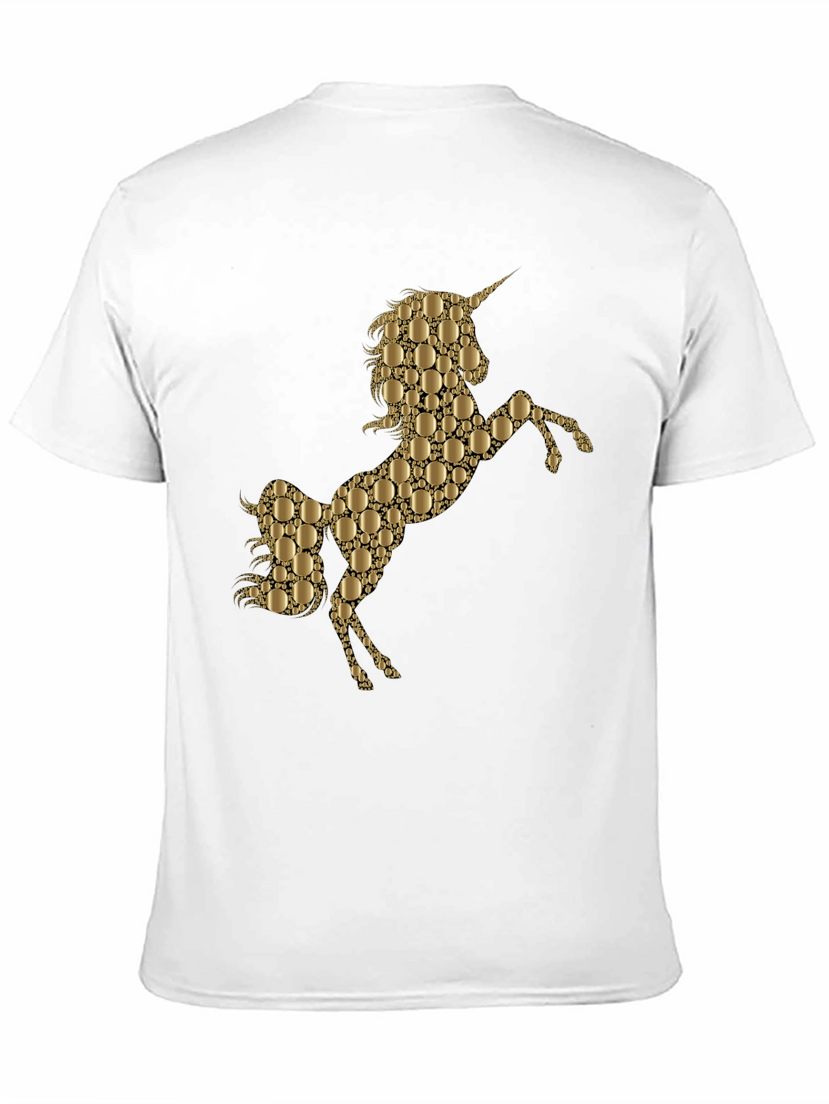 Gold Unicorn Graphic Black T-Shirt