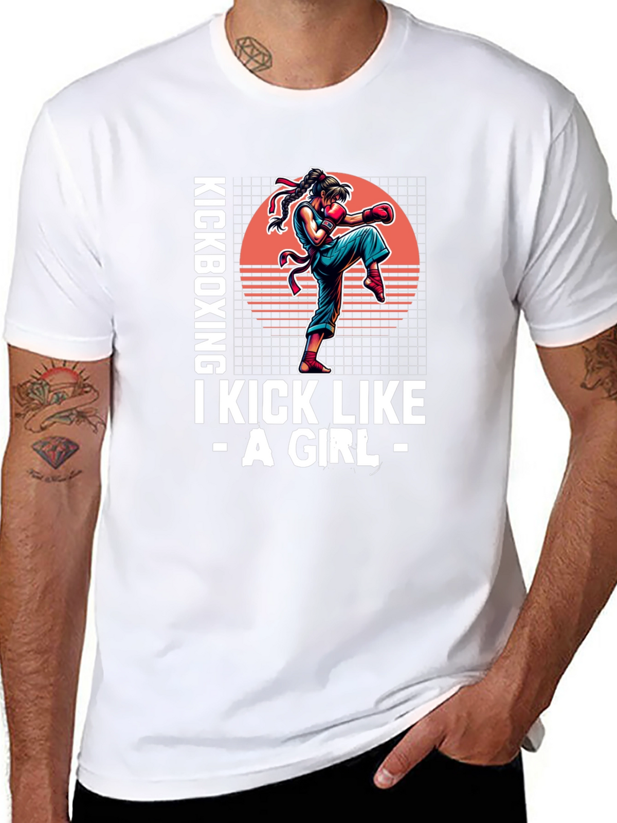 Kickboxing Girl Graphic T-Shirt - Martial Arts Apparel