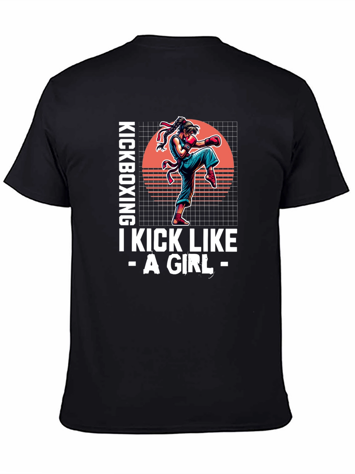 Kickboxing Girl Graphic T-Shirt - Martial Arts Apparel
