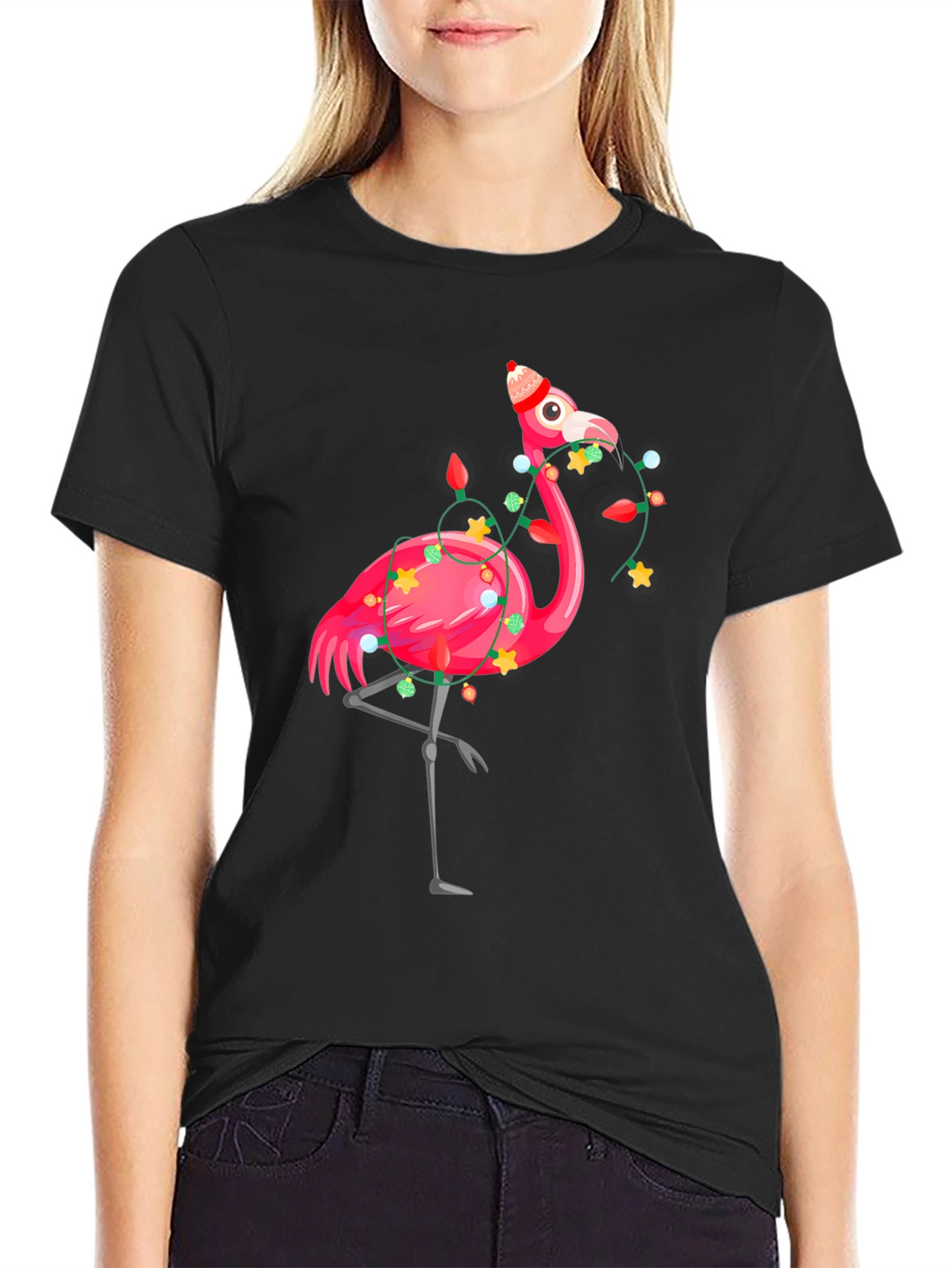 Festive Flamingo T-Shirt - Holiday Edition
