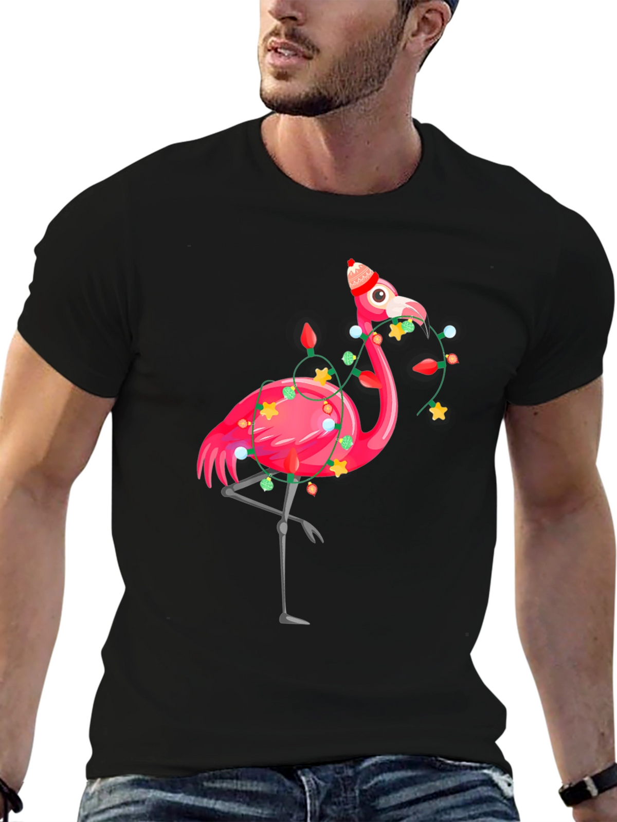 Festive Flamingo T-Shirt - Holiday Edition