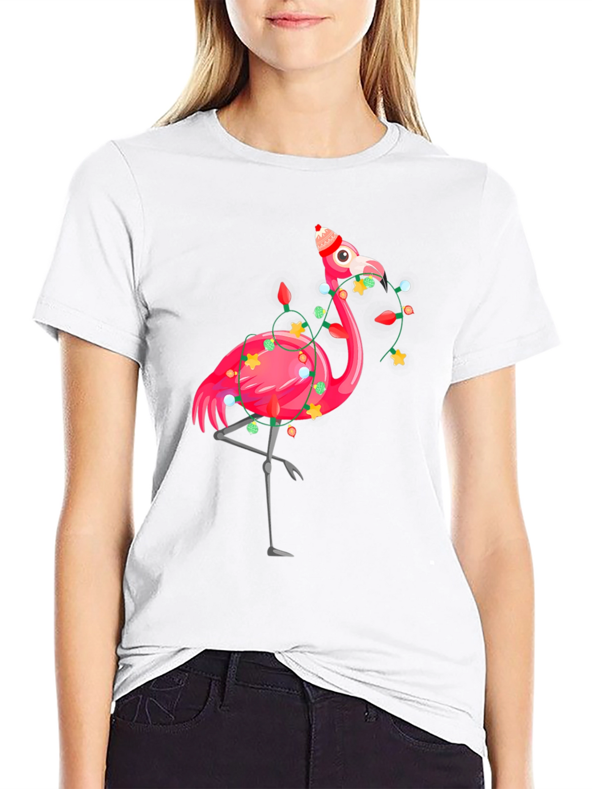 Festive Flamingo T-Shirt - Holiday Edition