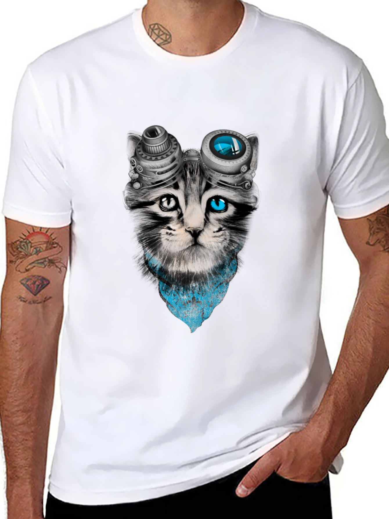 Steampunk Cat Graphic Tee