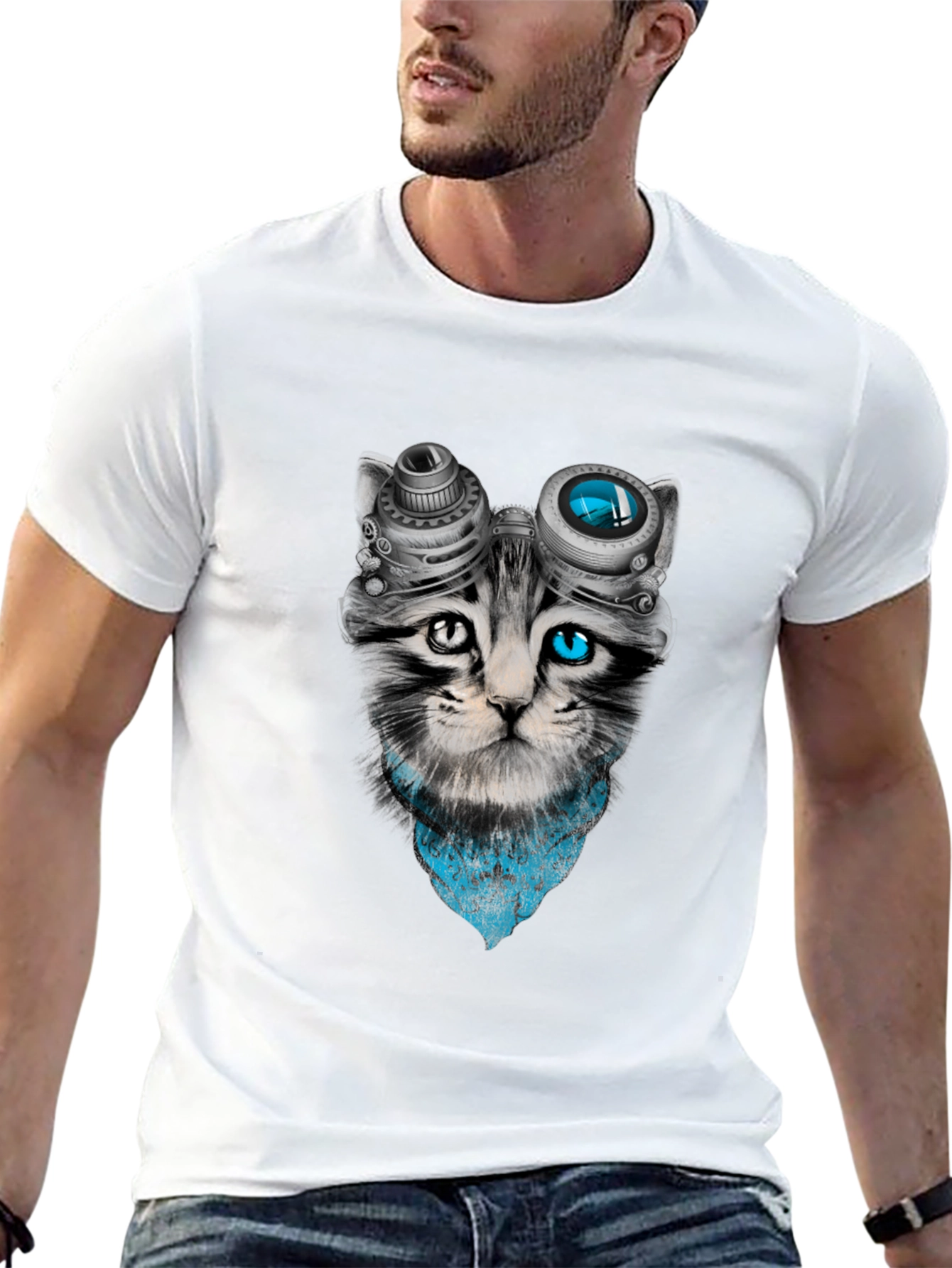 Steampunk Cat Graphic Tee