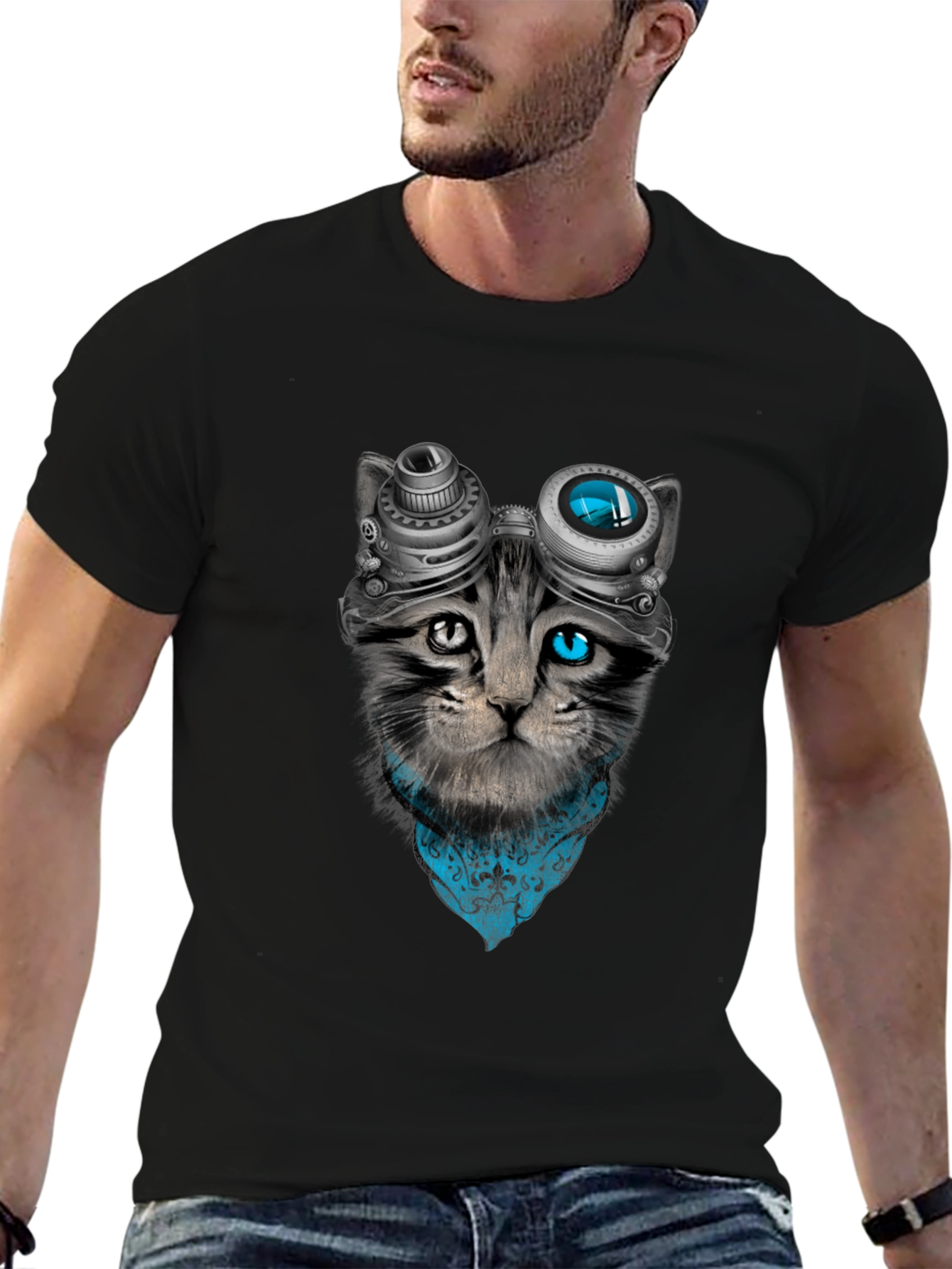 Steampunk Cat Graphic Tee