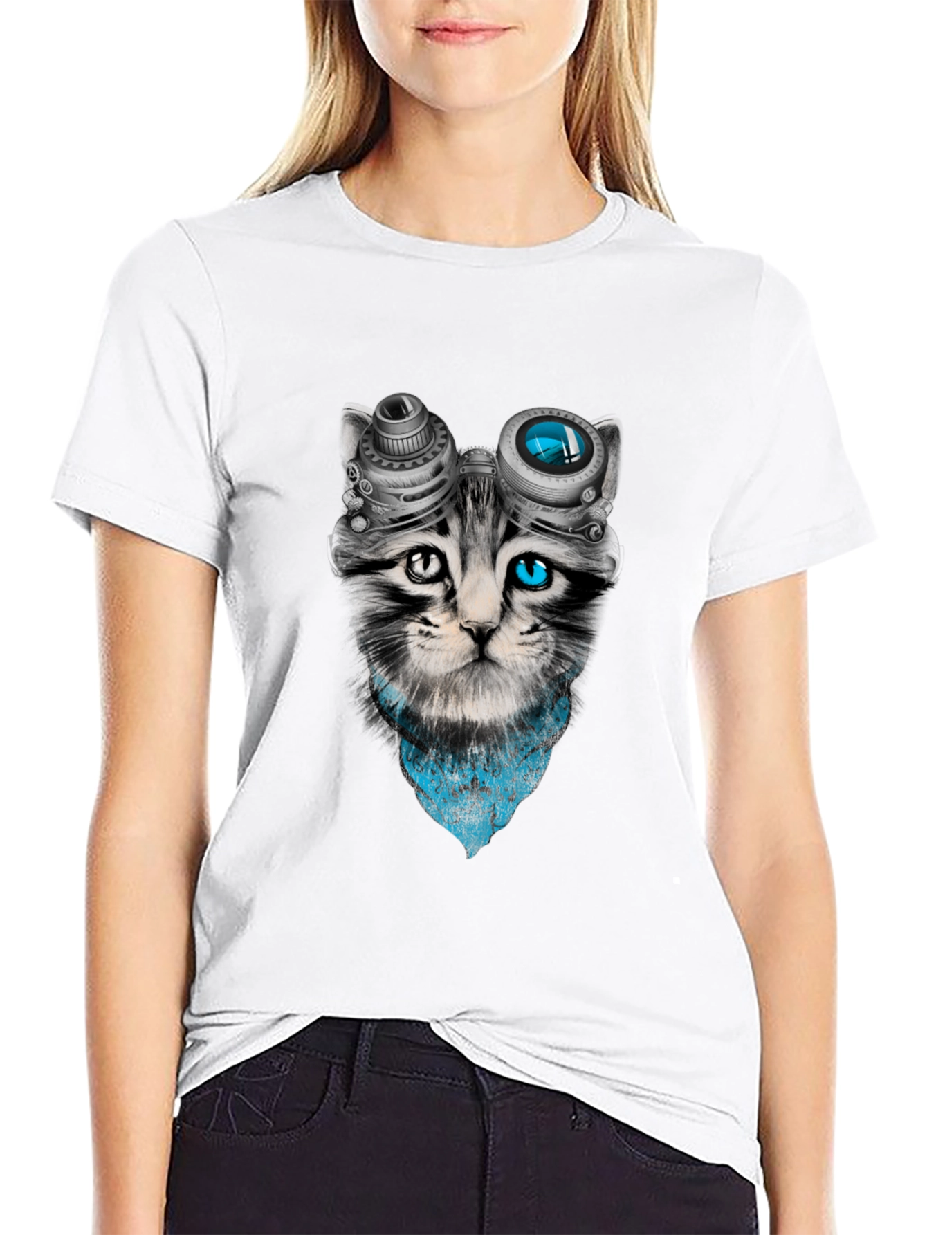 Steampunk Cat Graphic Tee