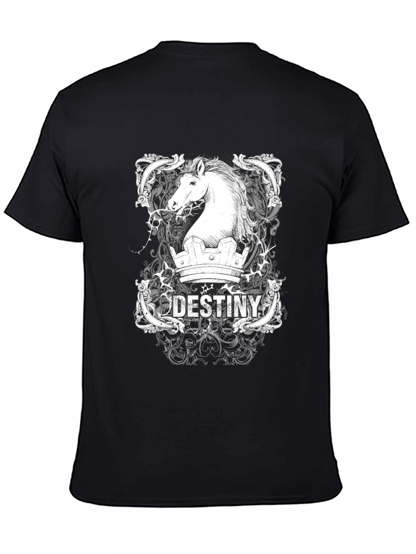 Destiny Horse Graphic T-Shirt - Black
