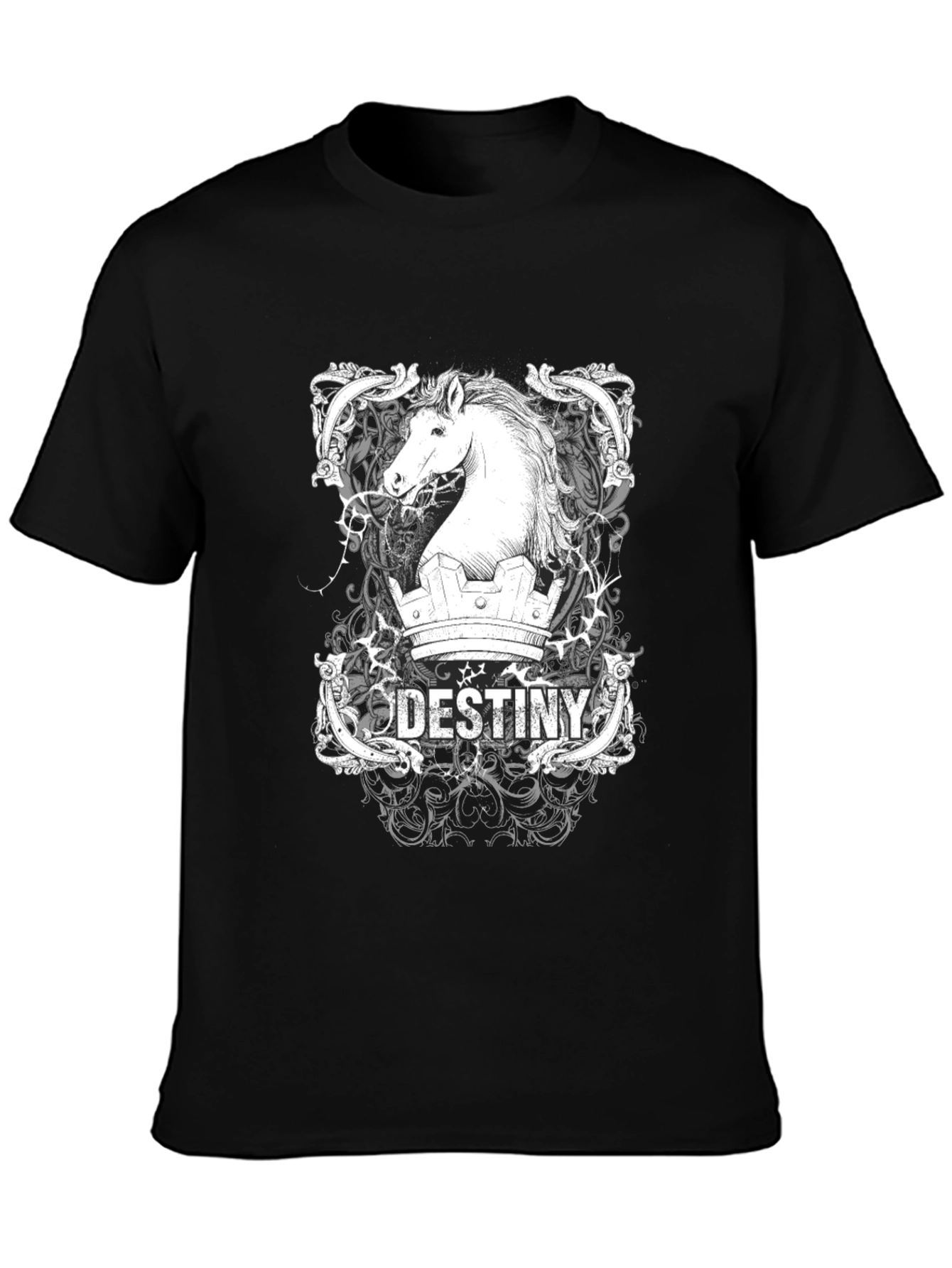 Destiny Horse Graphic T-Shirt - Black