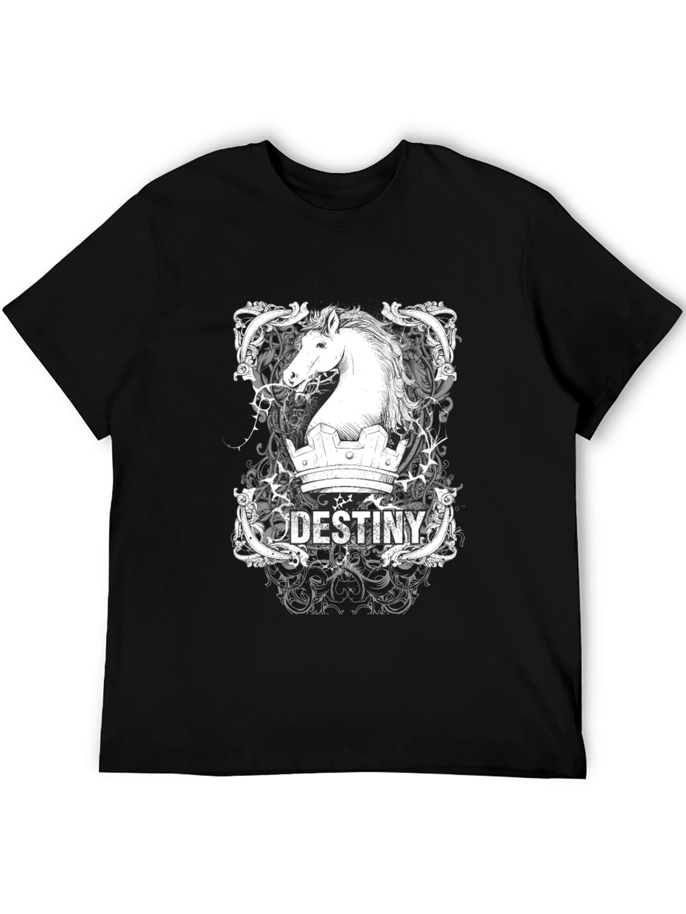 Destiny Horse Graphic T-Shirt - Black