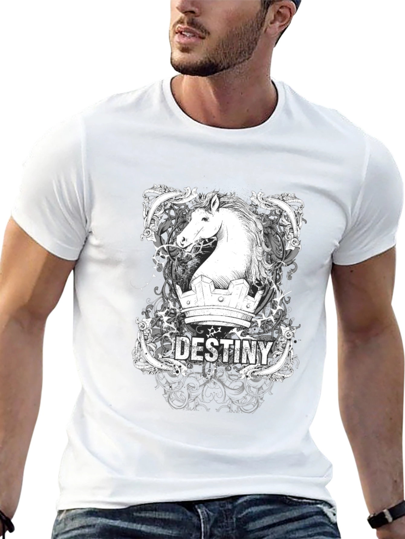 Destiny Horse Graphic T-Shirt - Black