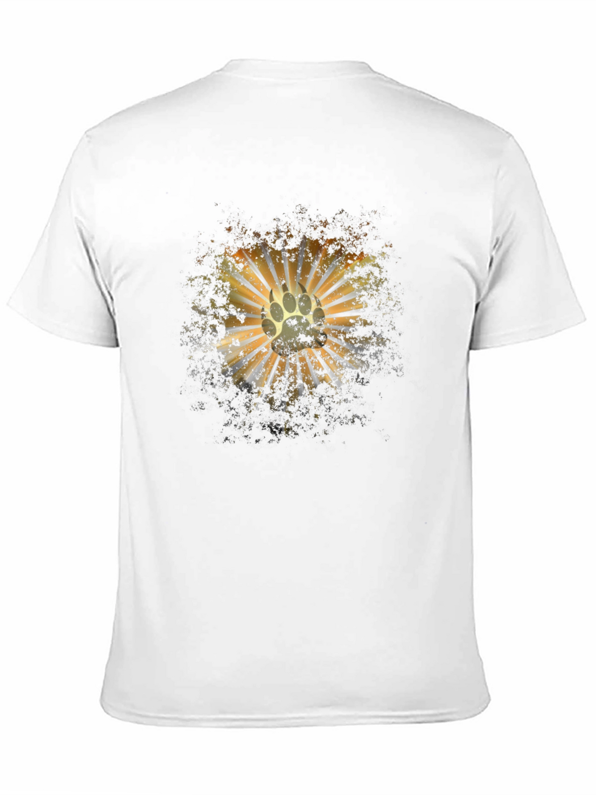 Paw Print Sunburst Graphic Tee - Mens Black T-Shirt
