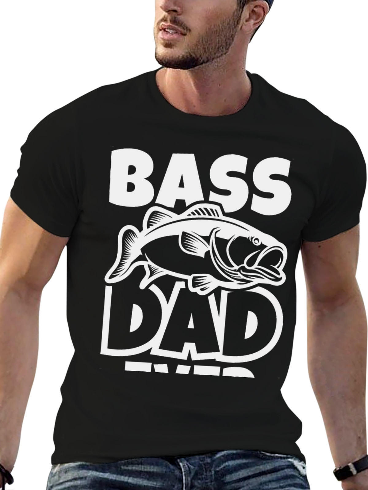 Bass Dad Ever Black T-Shirt