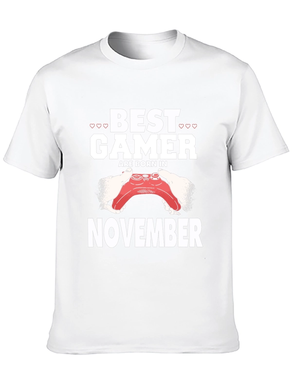 Best Gamer Born in November Black T-Shirt