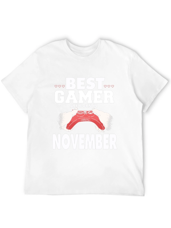 Best Gamer Born in November Black T-Shirt