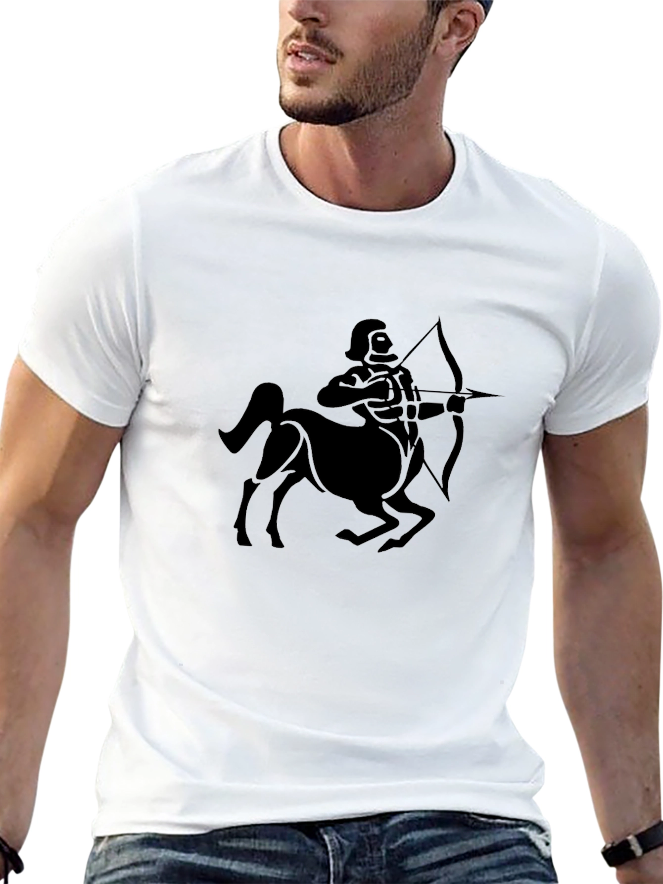 Sagittarius Centaur Graphic Tee - Black