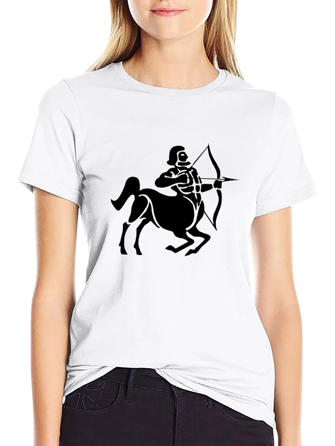 Sagittarius Centaur Graphic Tee - Black