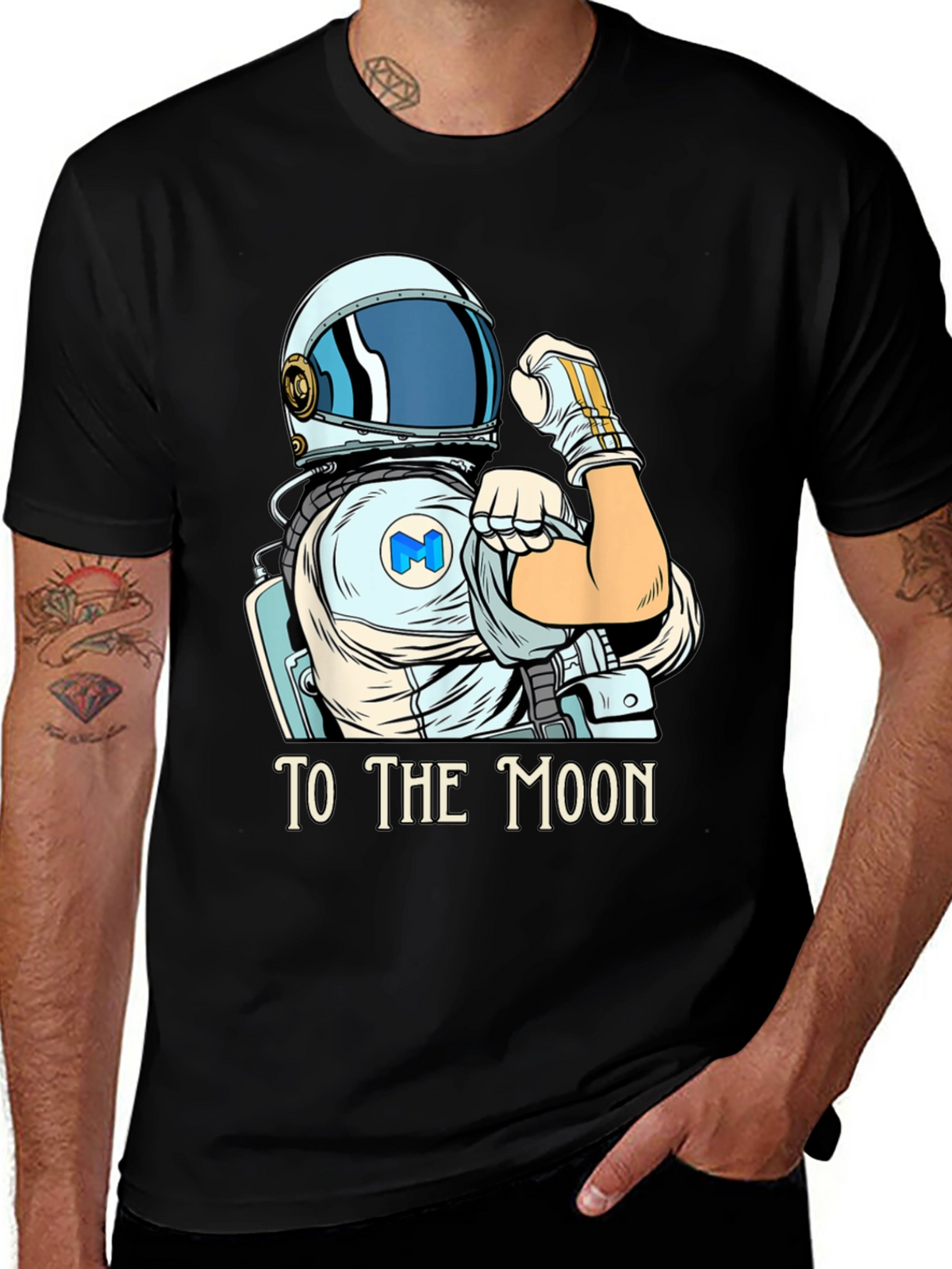 To the Moon Astronaut Graphic T-Shirt