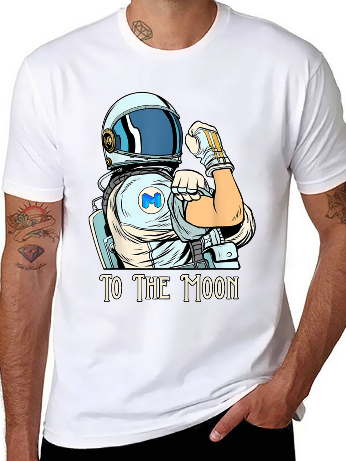 To the Moon Astronaut Graphic T-Shirt