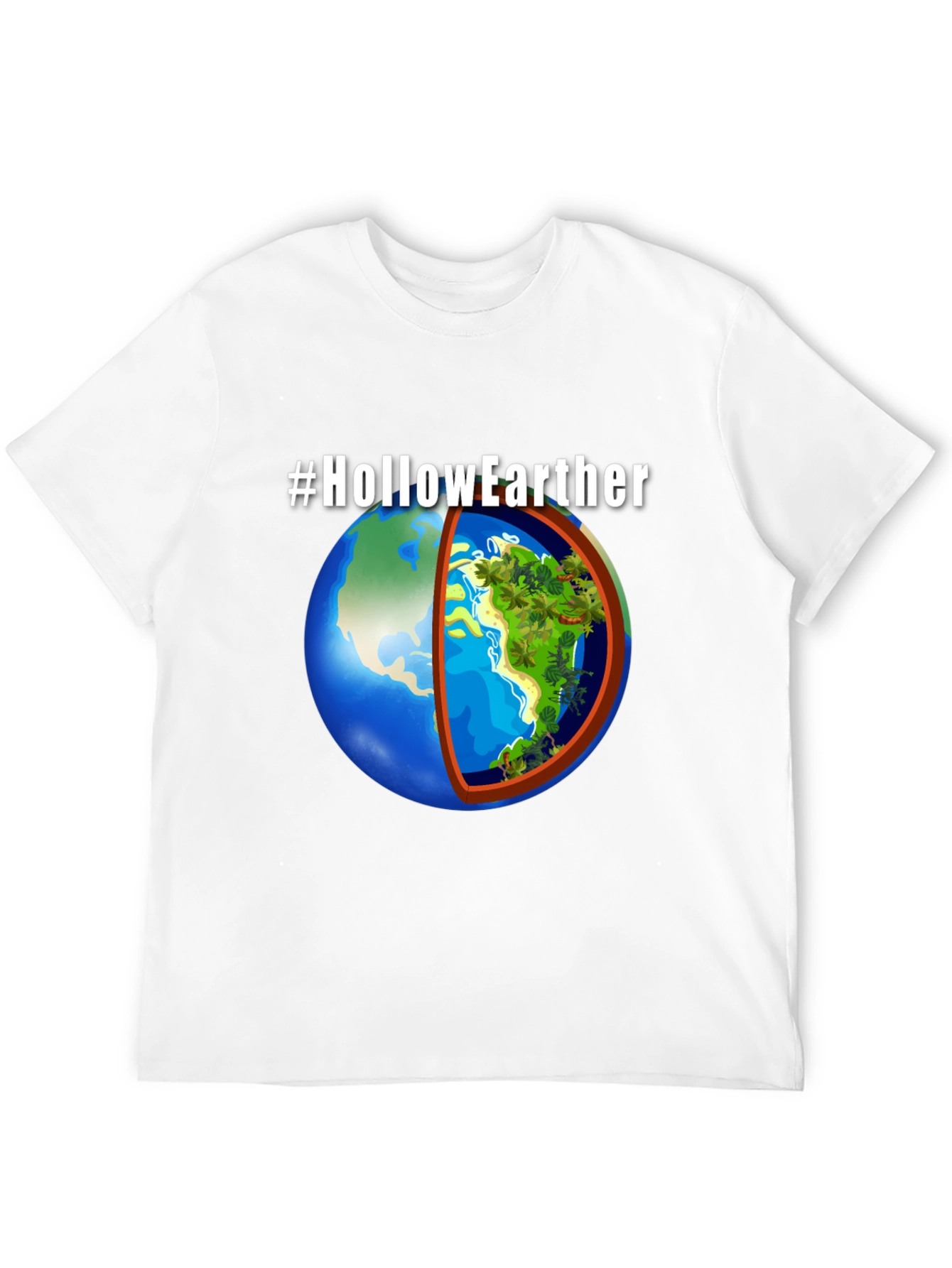 Hollow Earther Graphic T-Shirt - Conspiracy Theory Tee