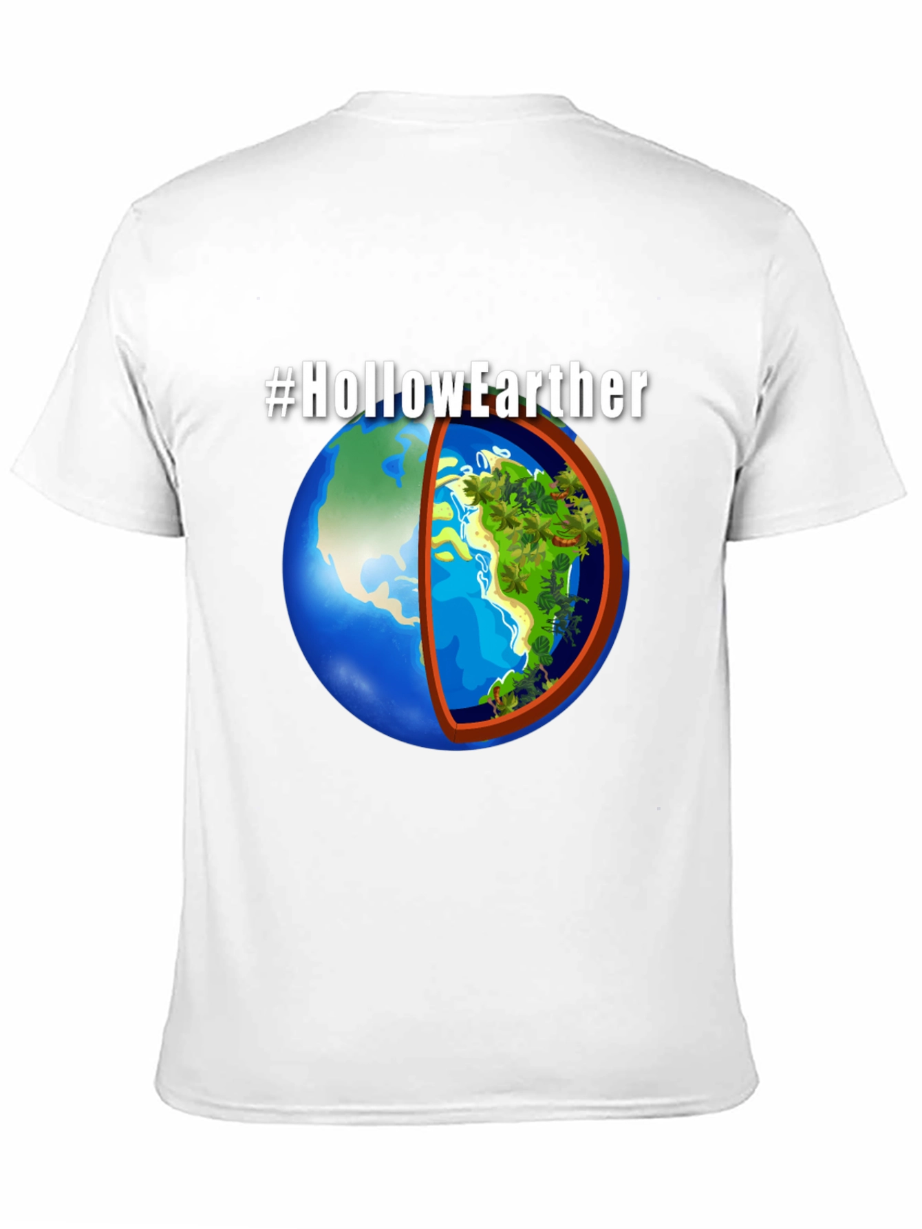 Hollow Earther Graphic T-Shirt - Conspiracy Theory Tee