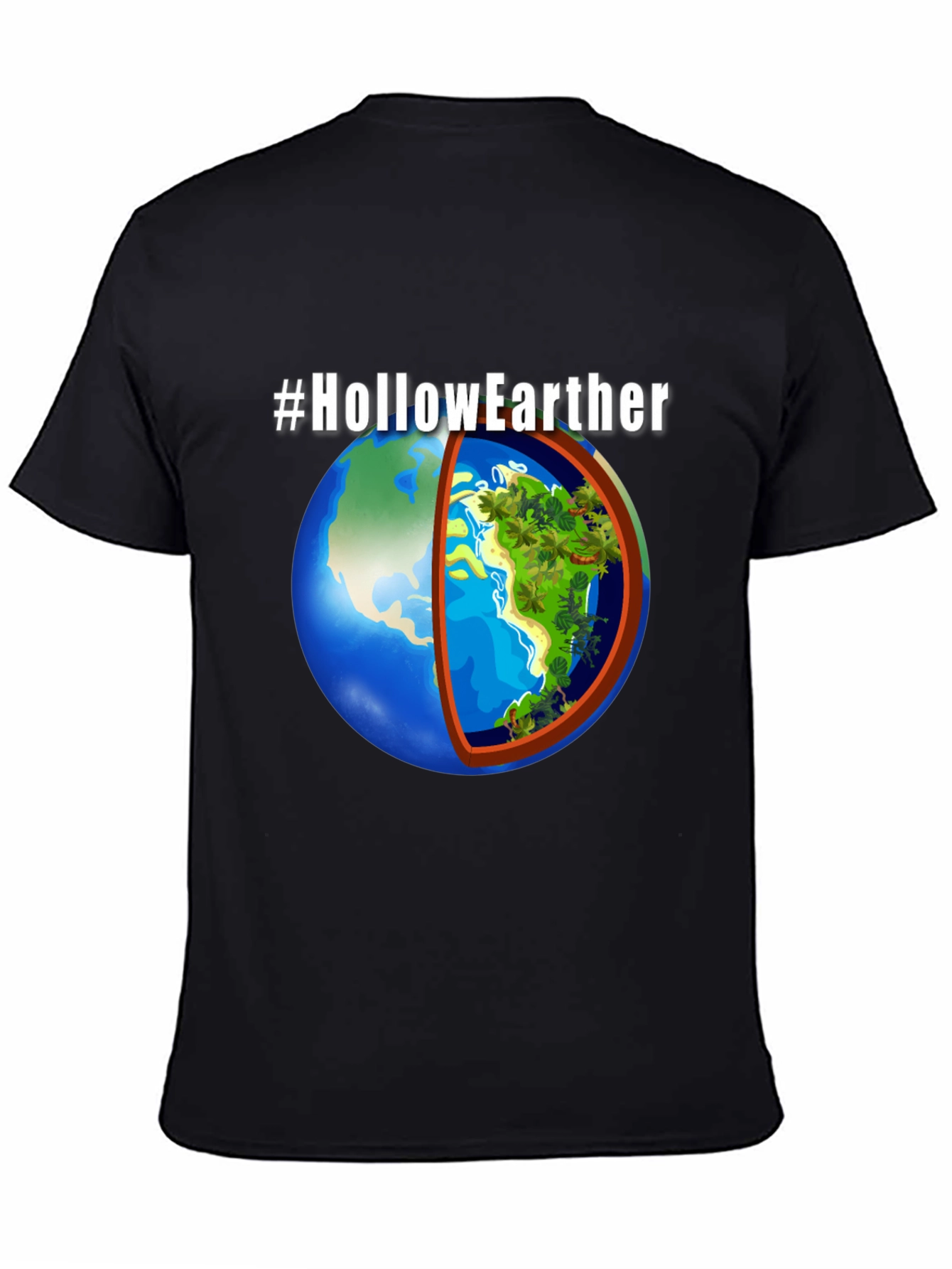 Hollow Earther Graphic T-Shirt - Conspiracy Theory Tee