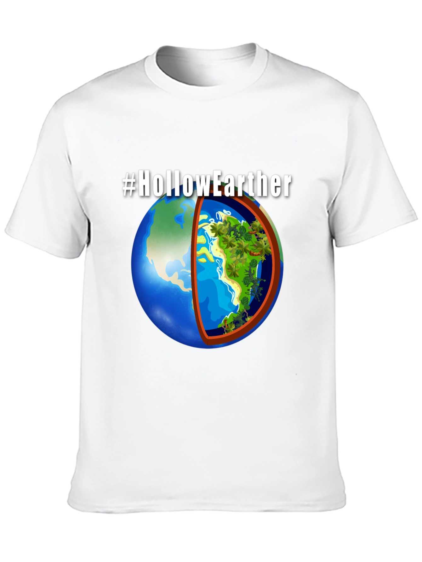 Hollow Earther Graphic T-Shirt - Conspiracy Theory Tee