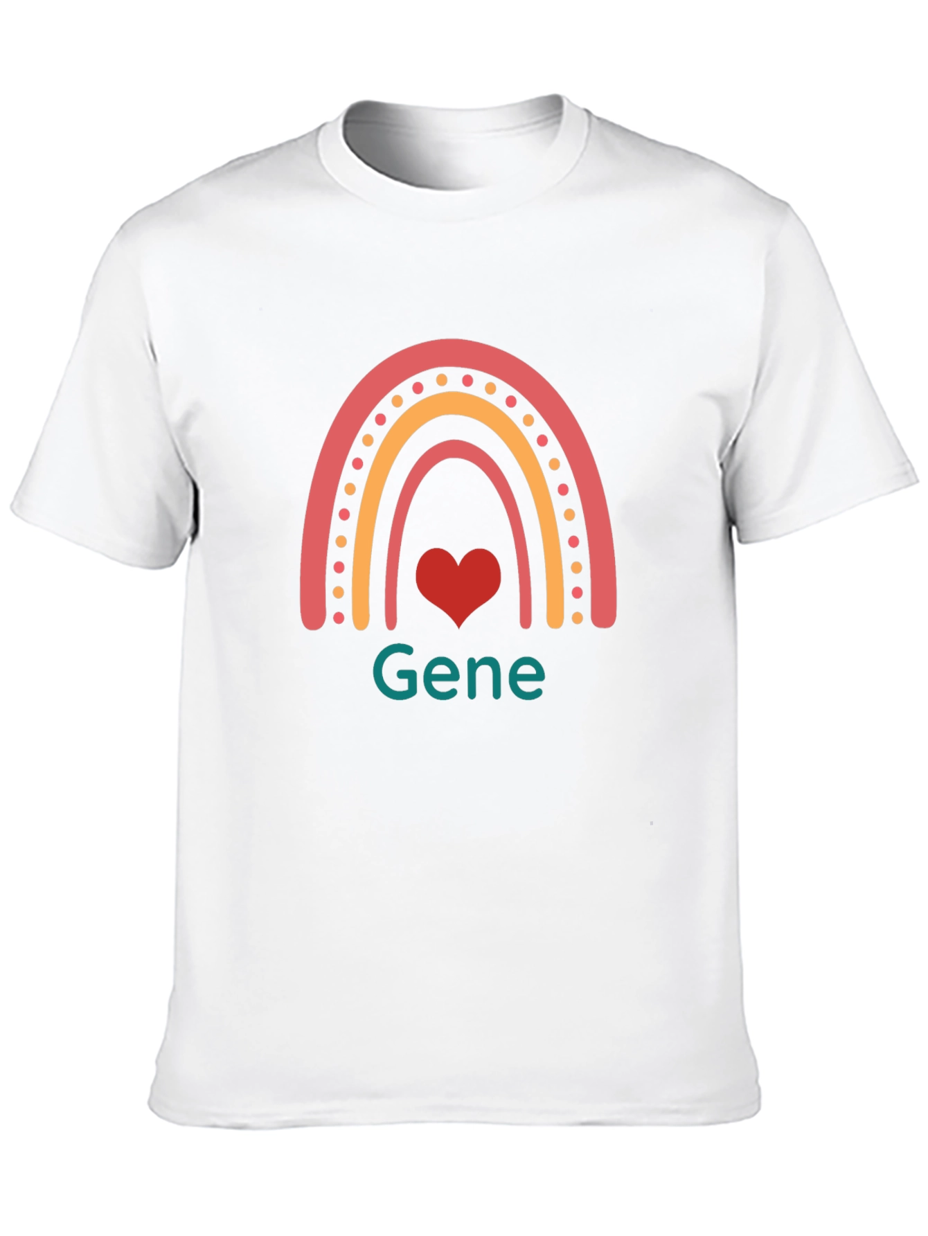 Rainbow Heart Gene Black T-Shirt