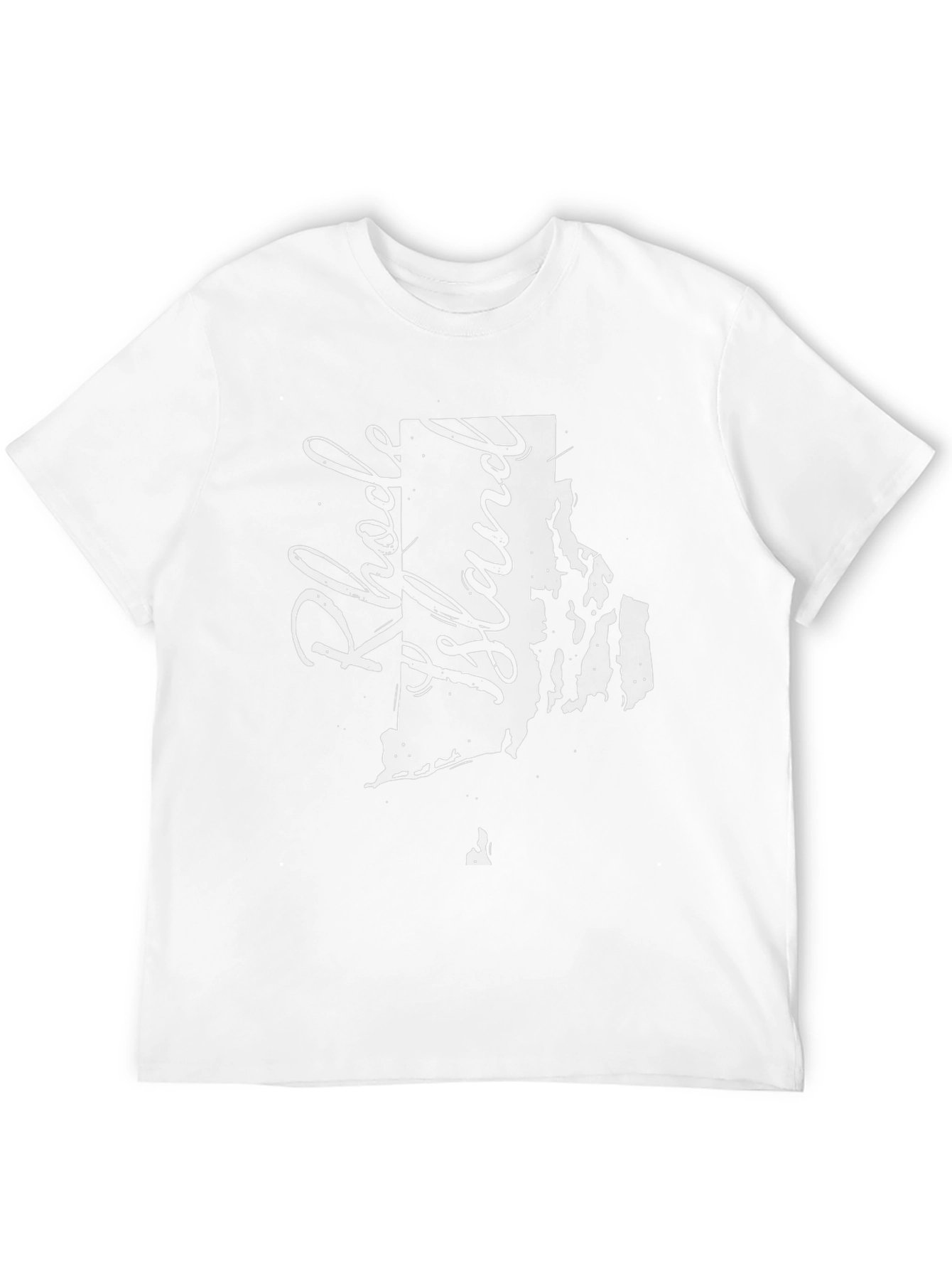 Rhode Island State Map Graphic Tee - Black