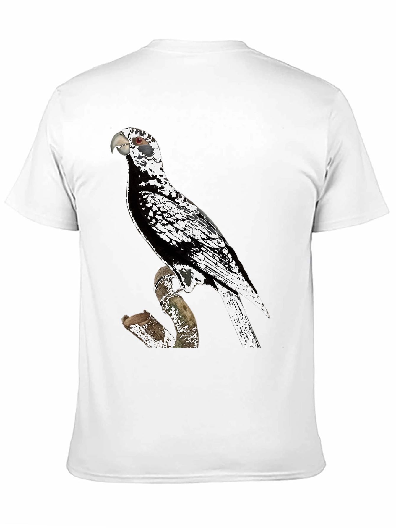 Black Parrot Graphic Tee - Unique Bird Design